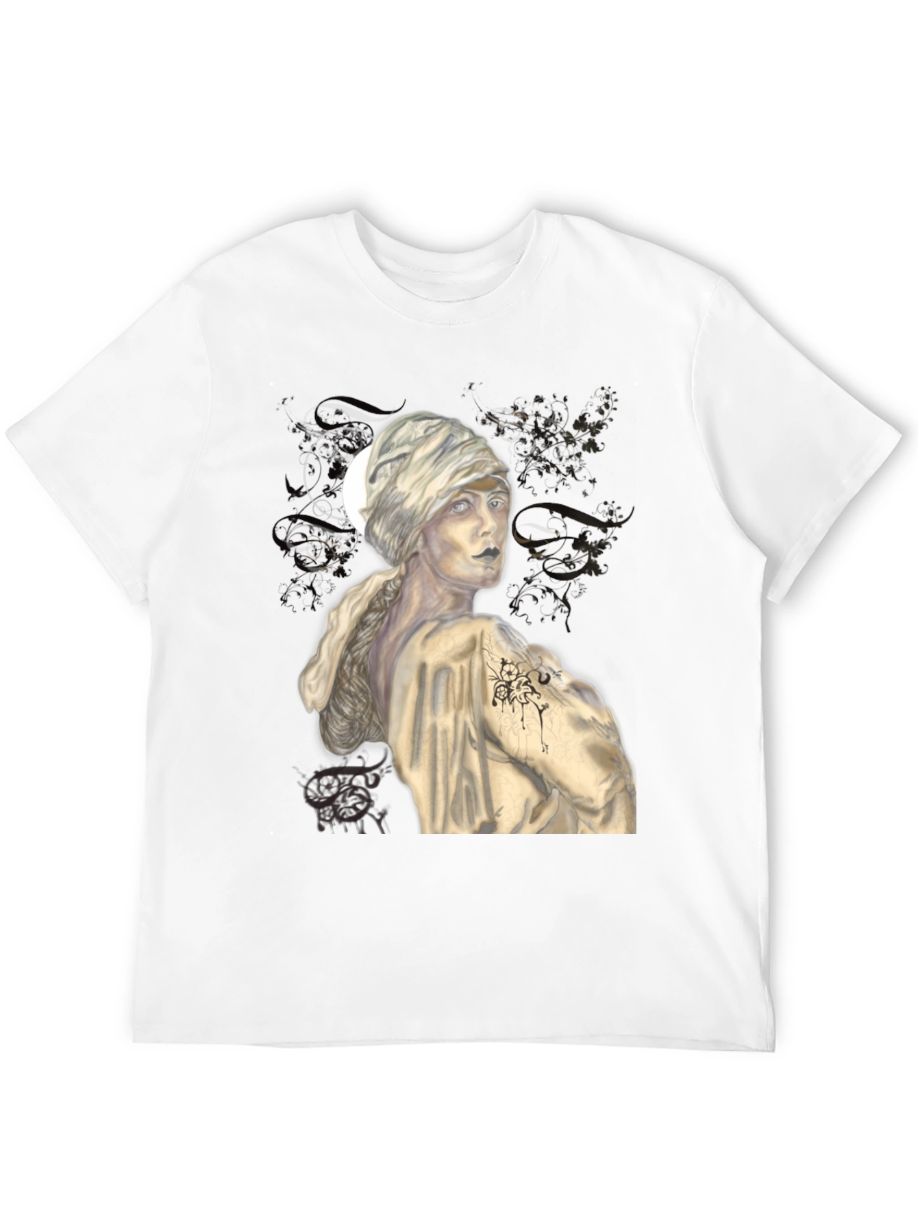Black Mystic Muse Graphic Tee - Unisex Black T-Shirt view 12