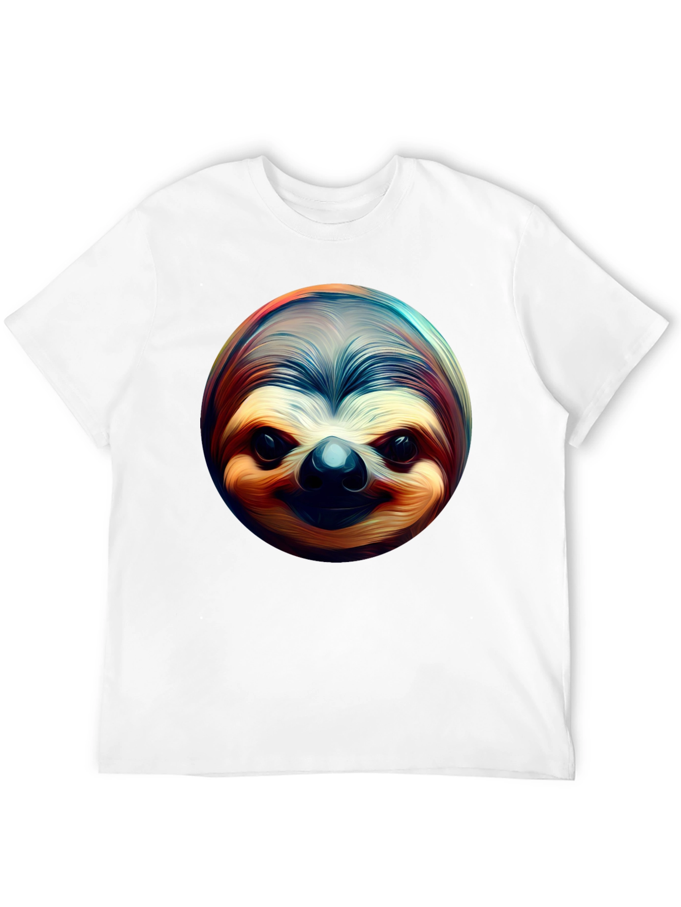 Black Sloth Face Graphic Tee - Black Casual Shirt view 12