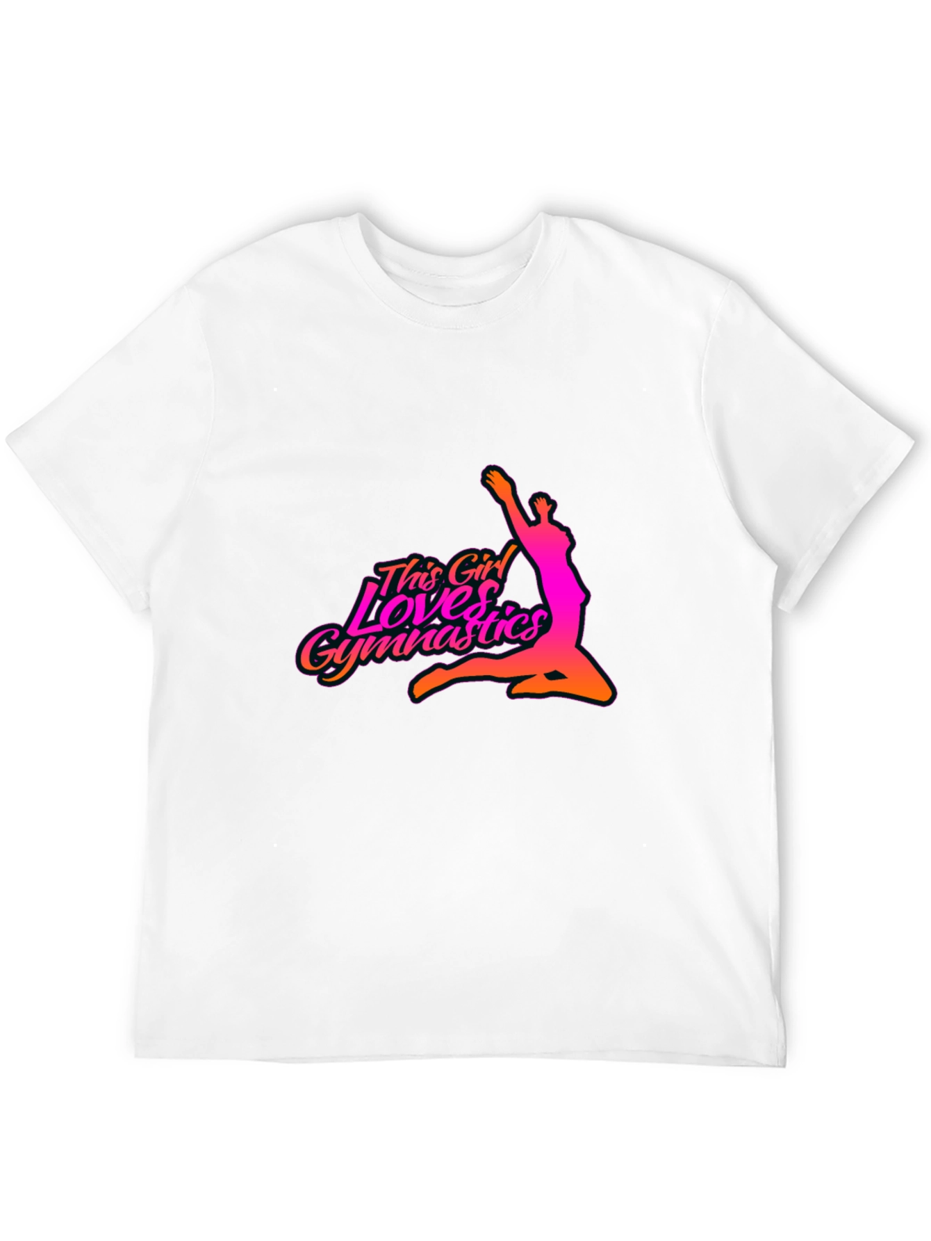 Gymnastics Girl Black T-Shirt - 12