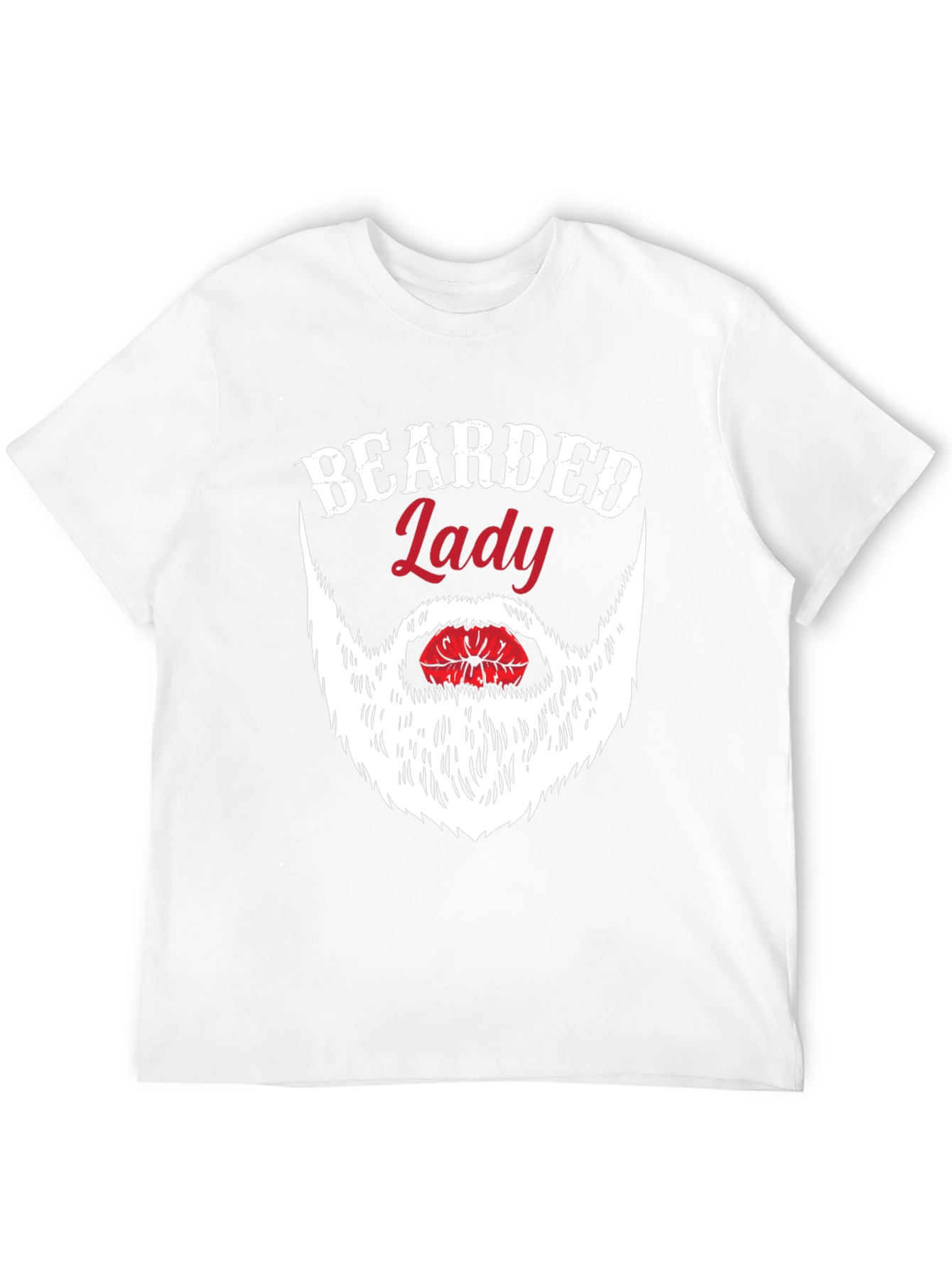 Black Bearded Lady Graphic Tee - Novelty Humor T-Shirt view 12