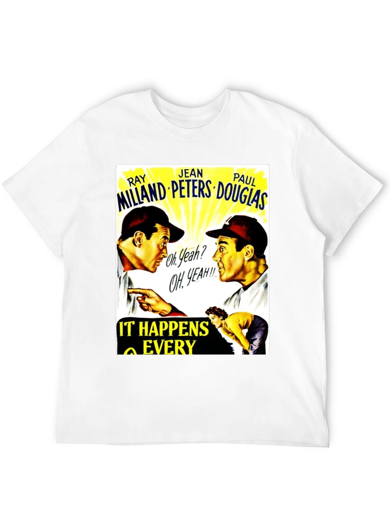 Black It Happens Every Spring Movie Poster T-Shirt view 12