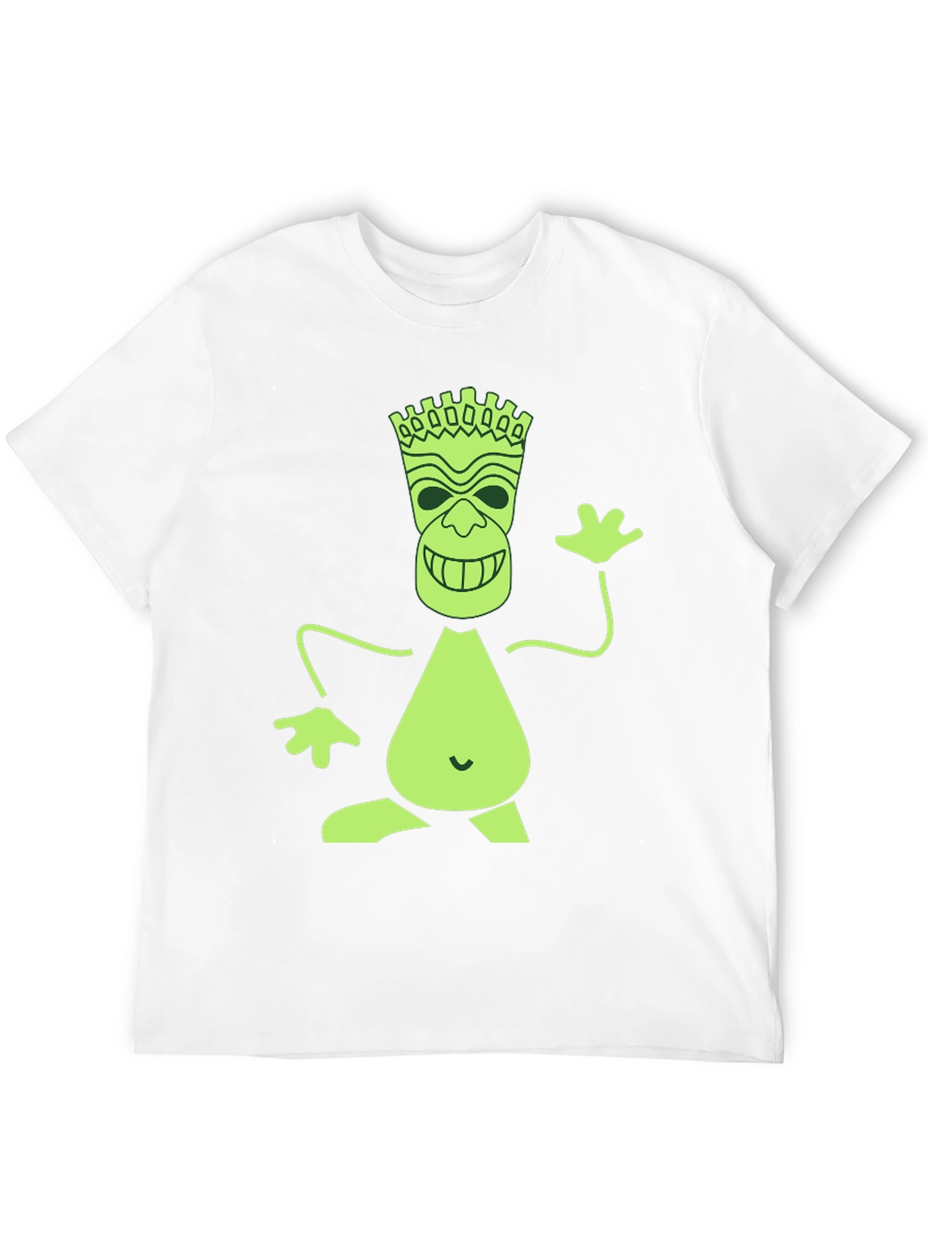 Black Fun Tiki Graphic Print Black T-Shirt view 12