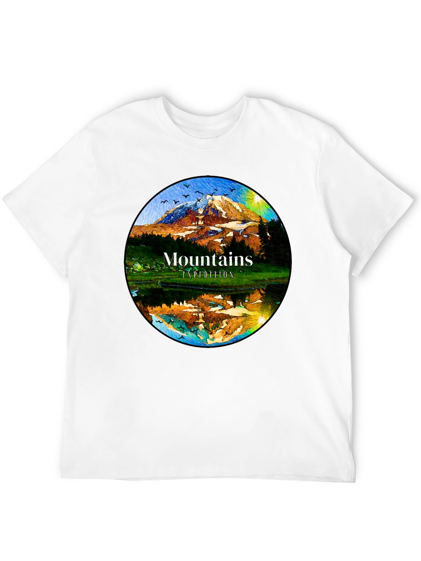 Black Mountains Expedition Graphic Tee - Black Cotton Blend view 12