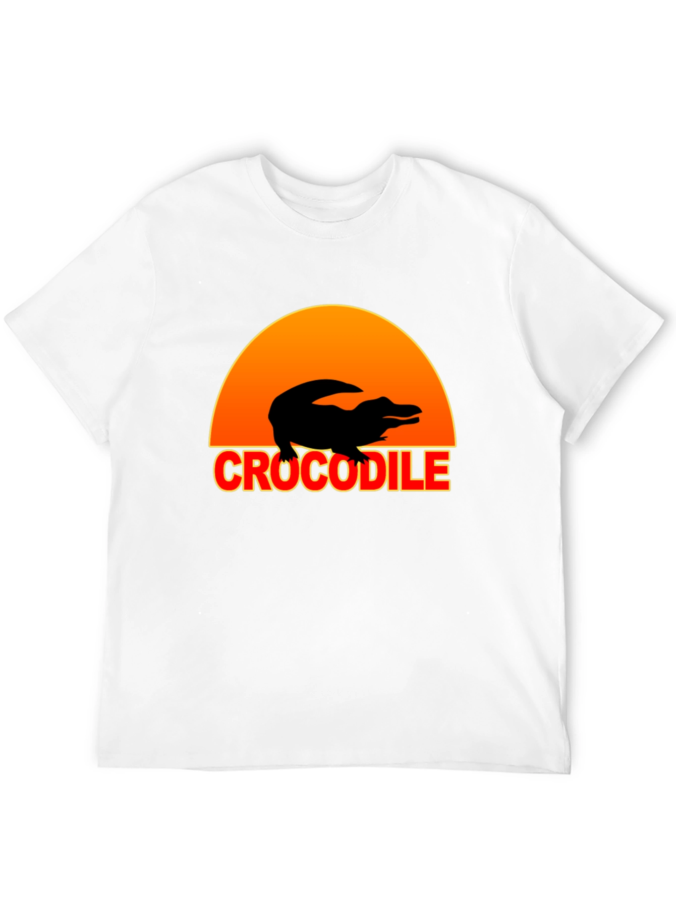 Black Crocodile Sunset Graphic Tee - Black view 12