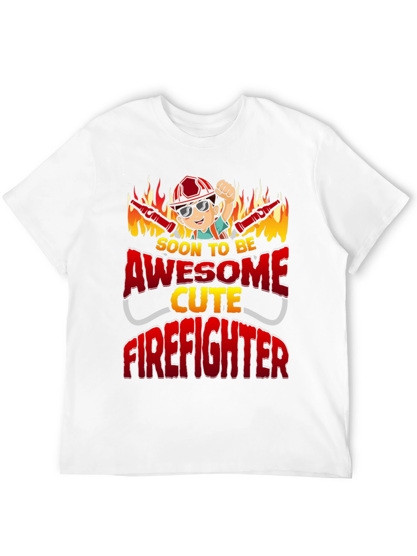 Black Awesome Cute Firefighter T-Shirt view 12