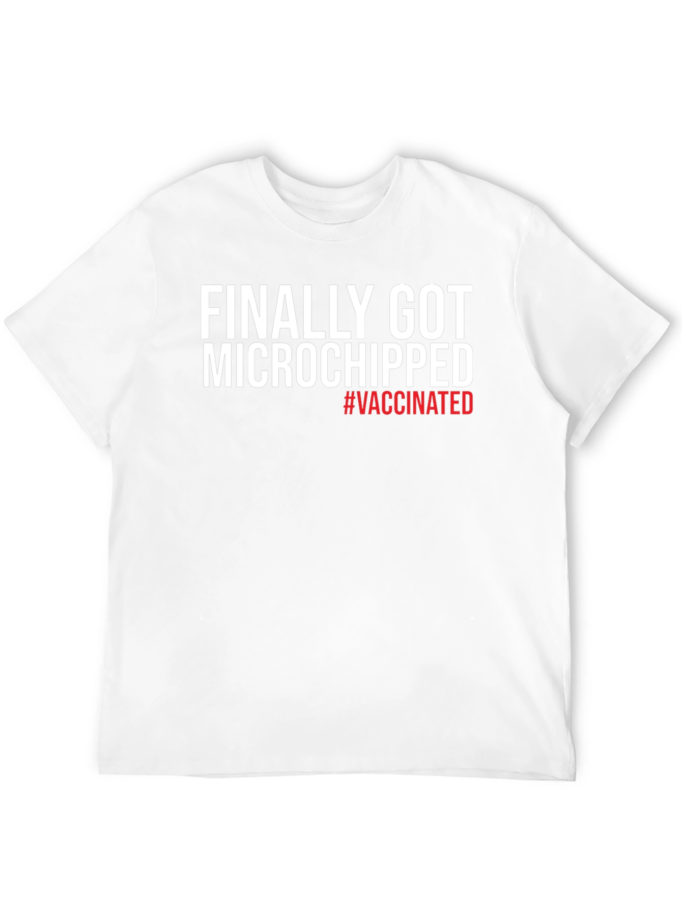 Black Finally Got Microchipped #Vaccinated T-Shirt view 12