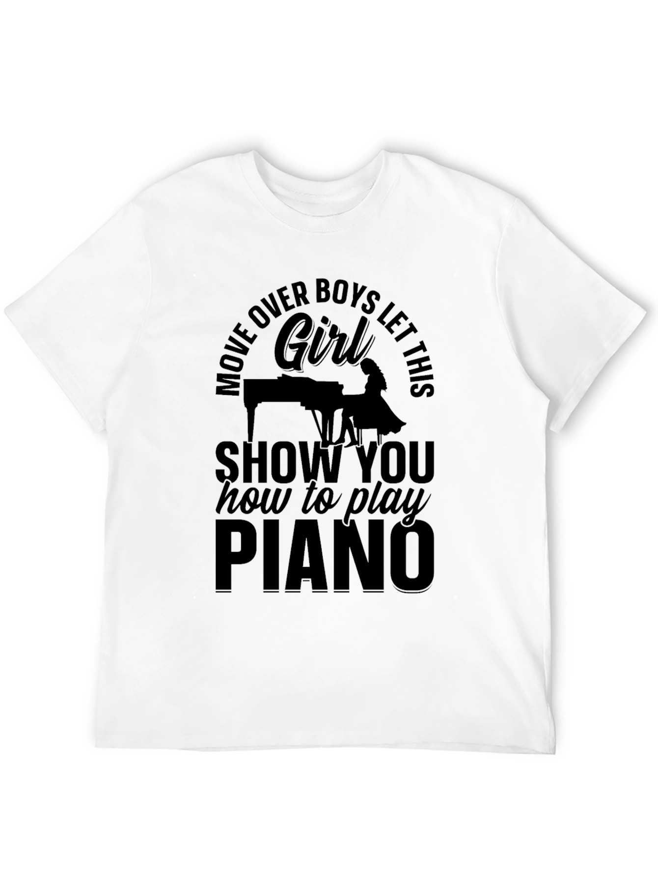 Black Move Over Boys Piano Girl T-Shirt view 12