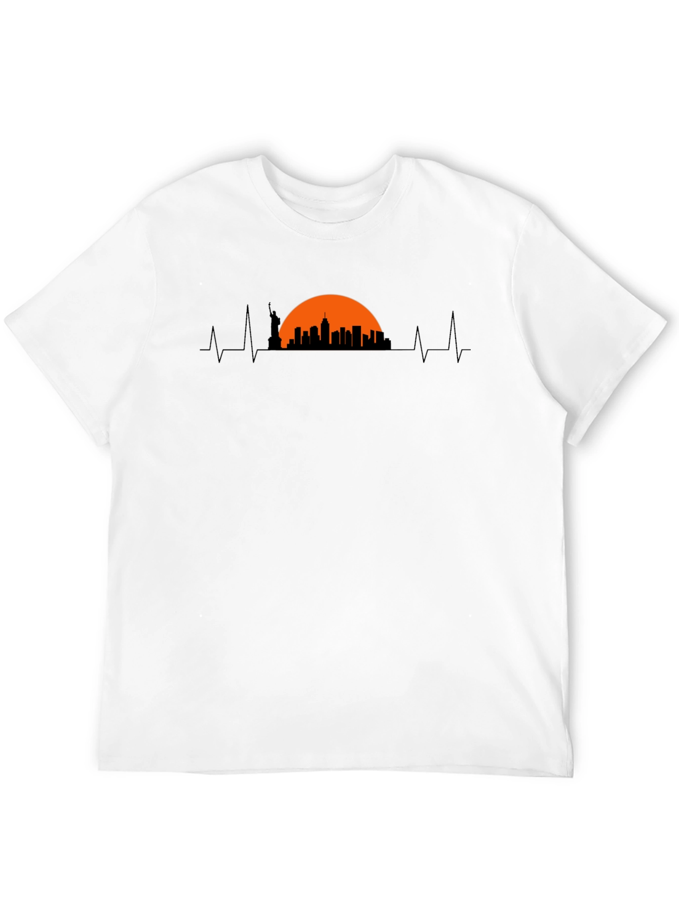 Black NYC Skyline Pulse Graphic Tee view 12