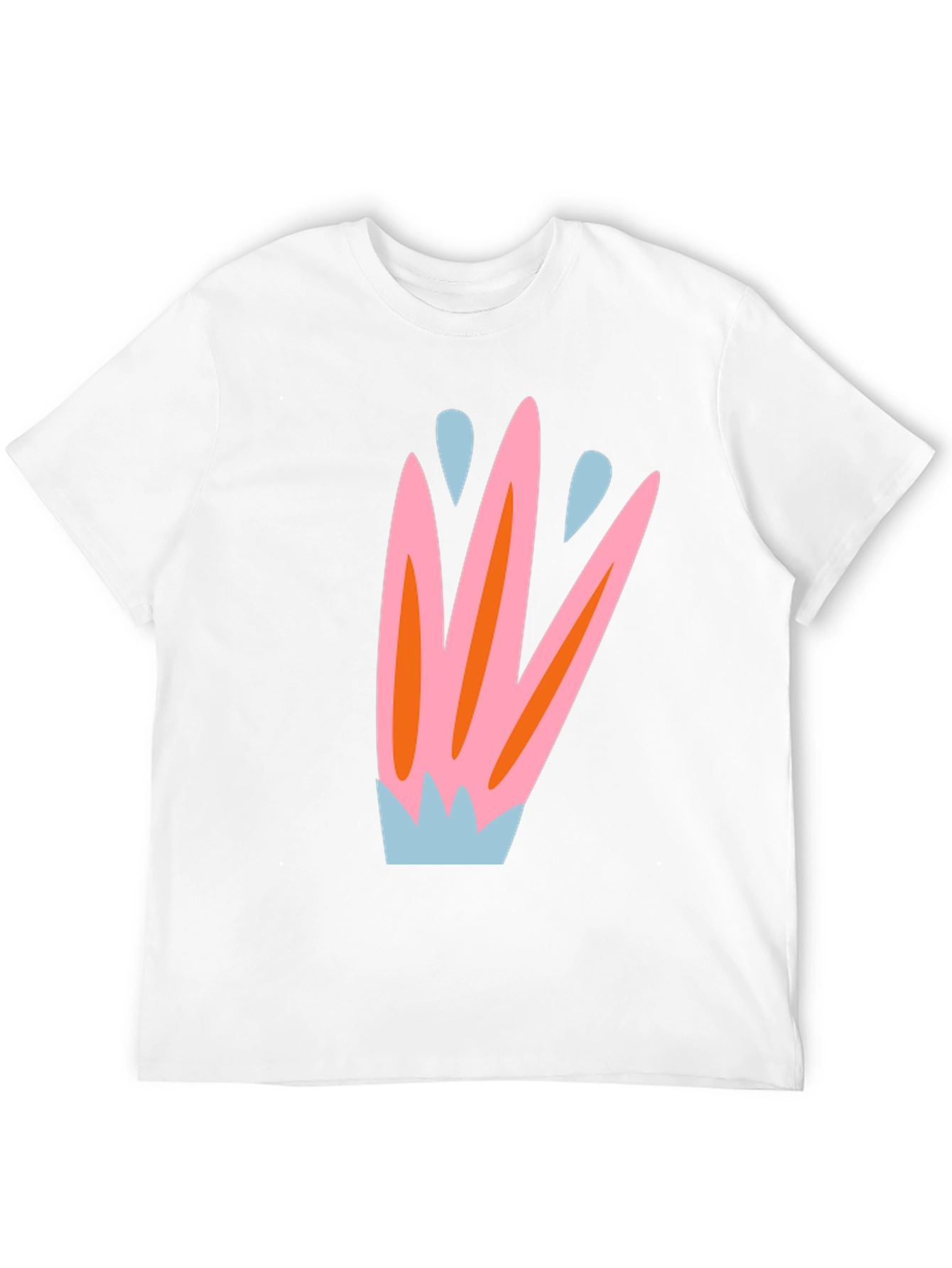 Black Abstract Floral Print Black T-Shirt view 12