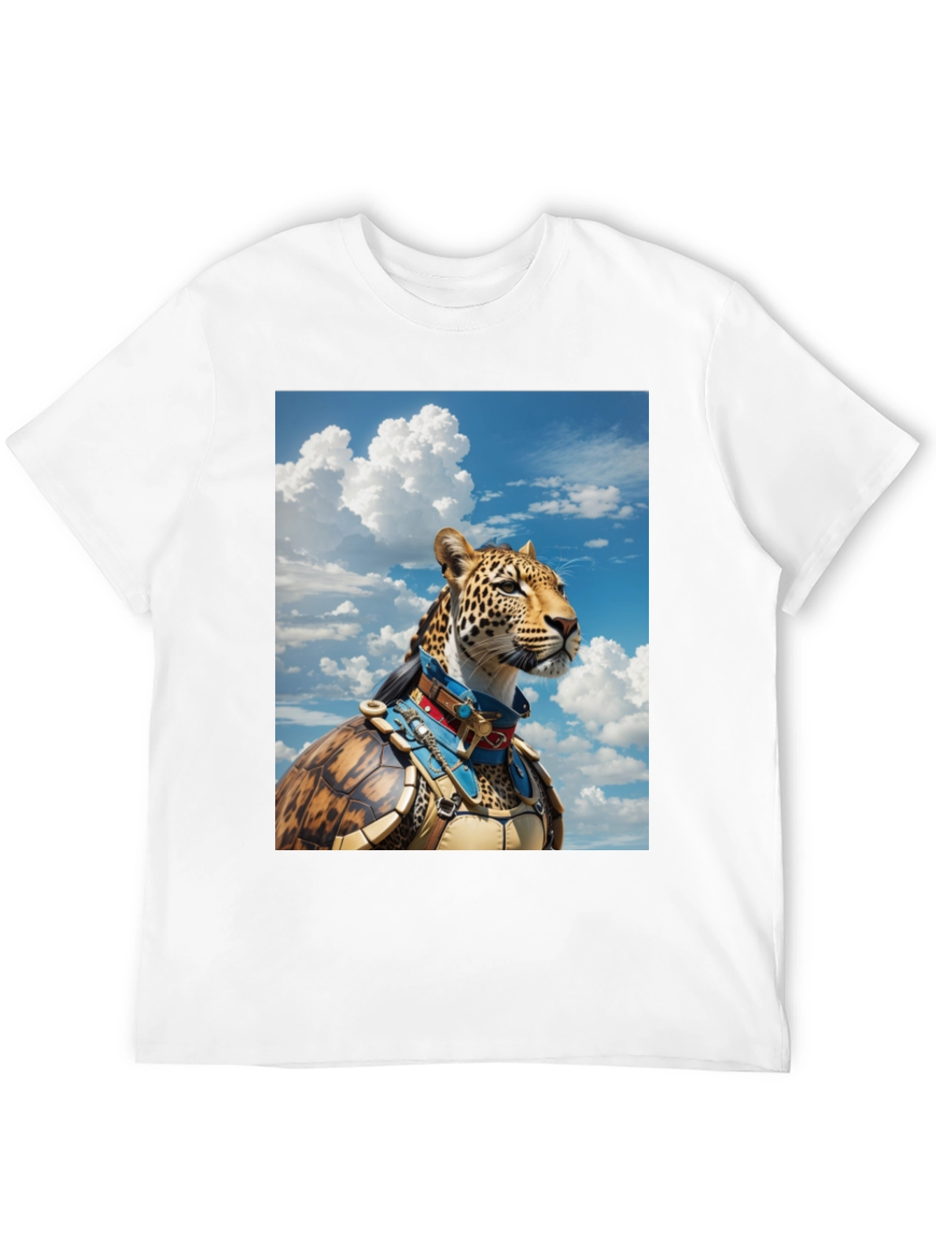 Black Leopard Warrior Graphic Tee - Black Cotton Comfort view 12