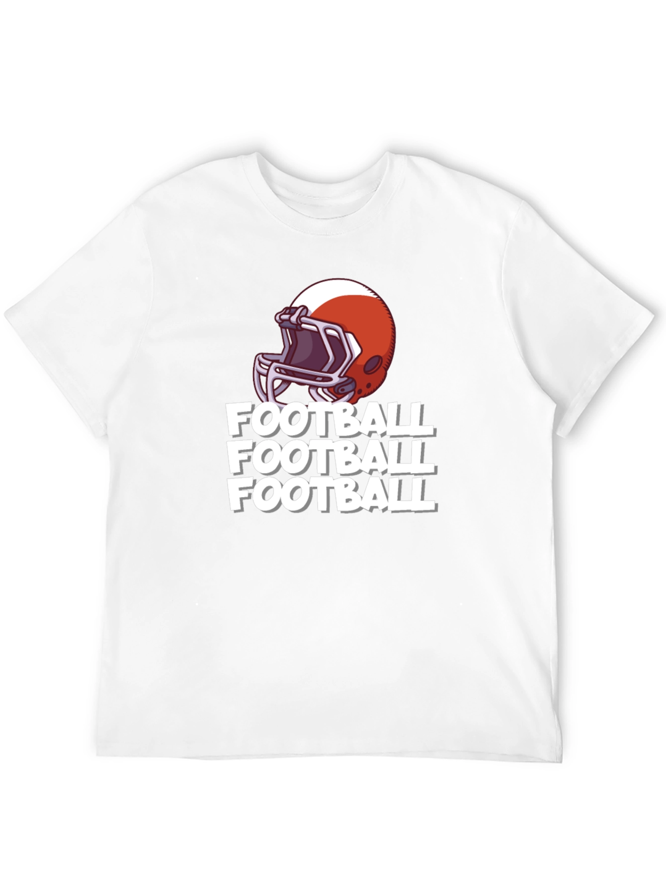 Black Football Helmet T-Shirt view 12