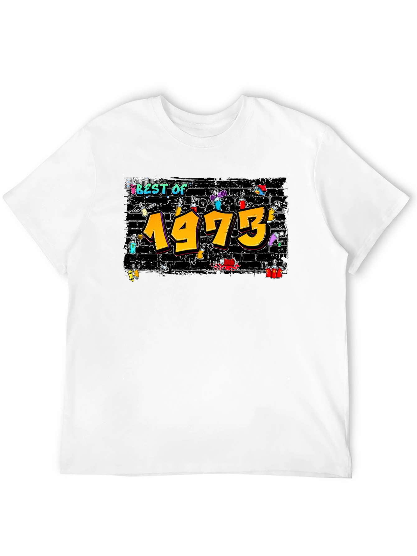 Black Best of 1973 Graffiti T-Shirt view 12