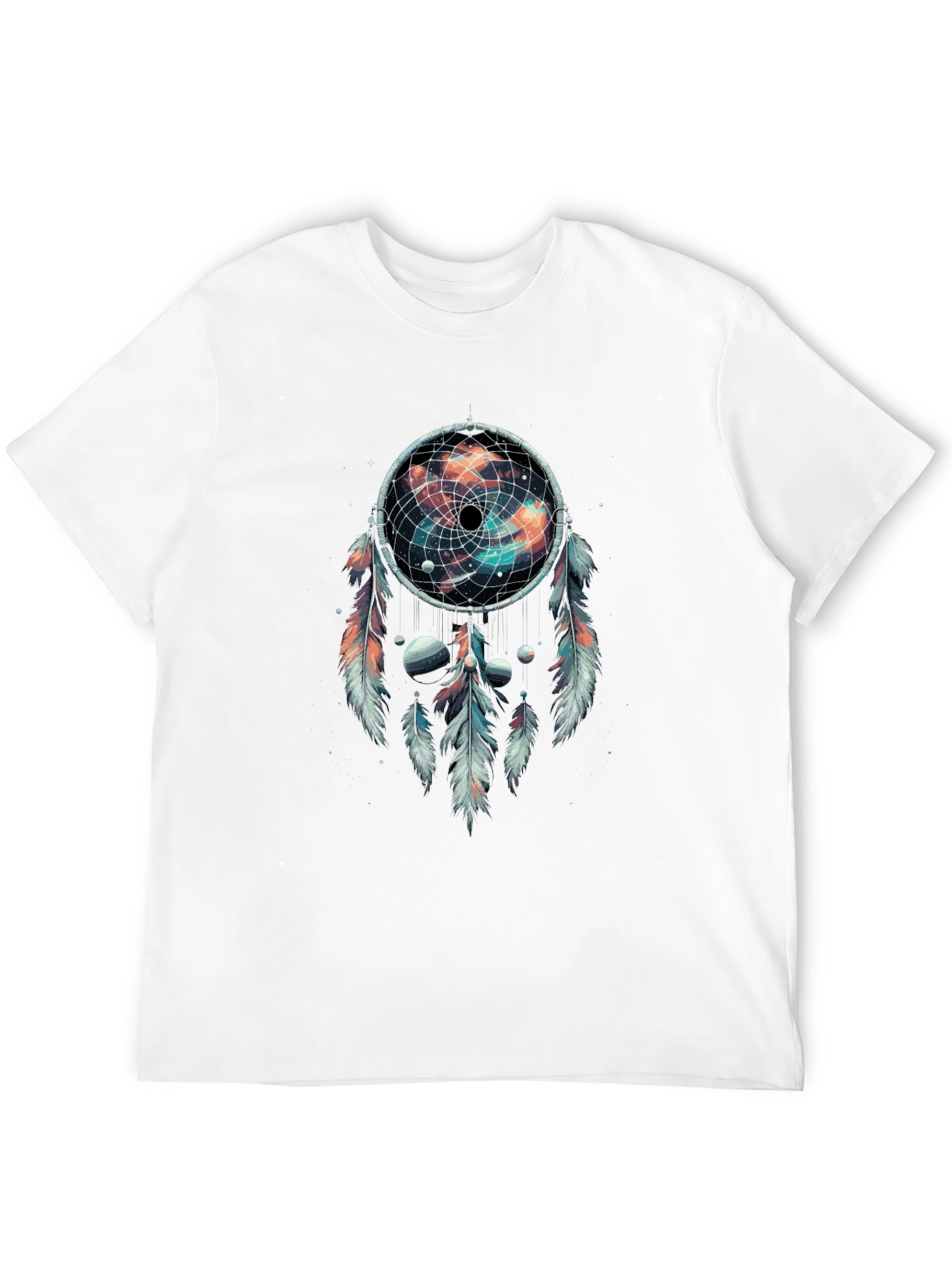 Black Cosmic Dreamcatcher Graphic T-Shirt view 12
