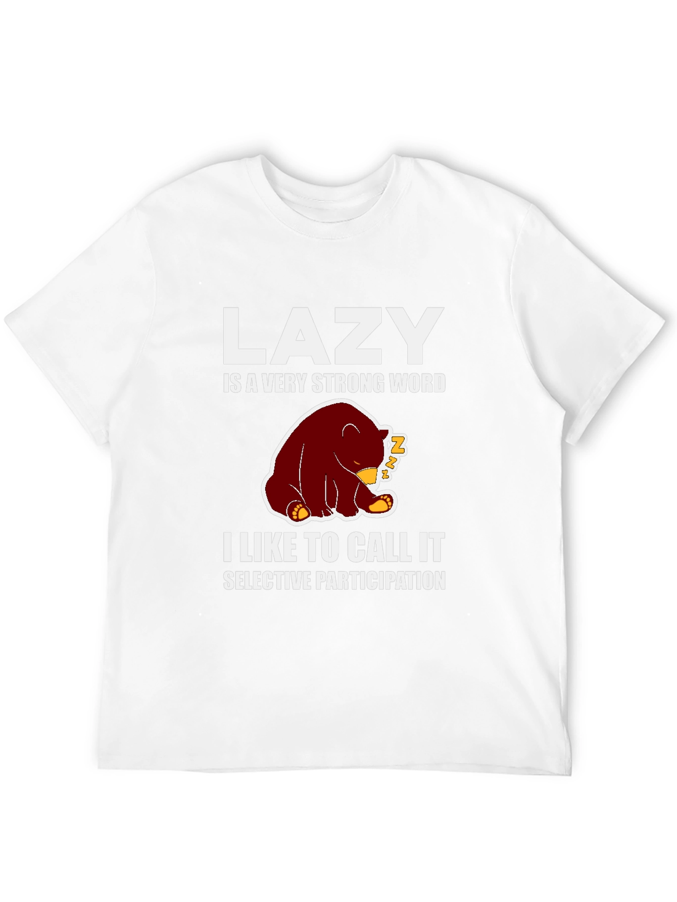 Black Lazy Bear Graphic Tee - Funny & Comfortable view 12