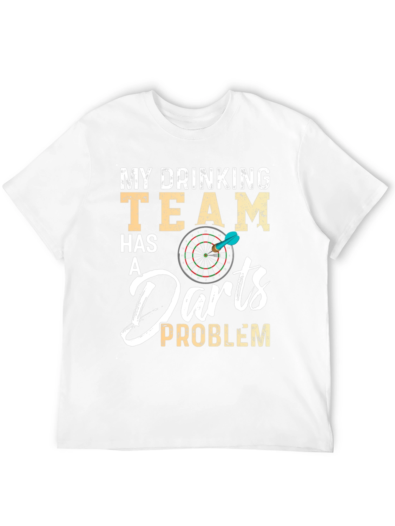 Black Funny Drinking Darts Team Problem Black T-Shirt view 12