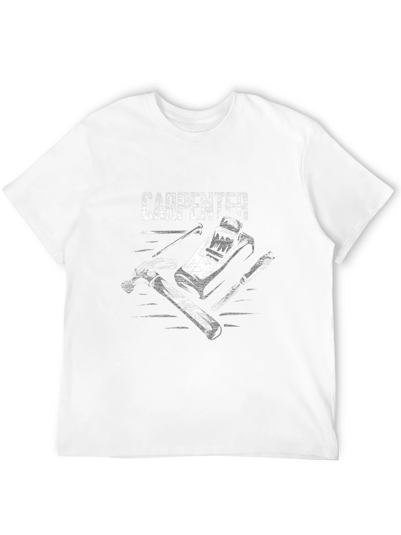 Black Carpenter Tools Graphic Tee - Black Cotton T-Shirt view 12