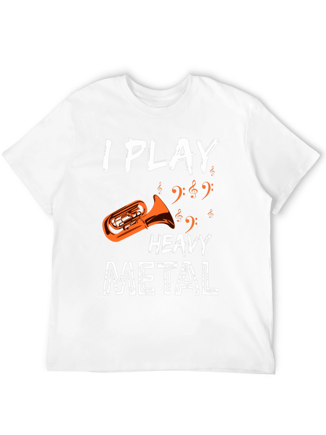 Black I Play Heavy Metal Tuba Funny Music Shirt view 12