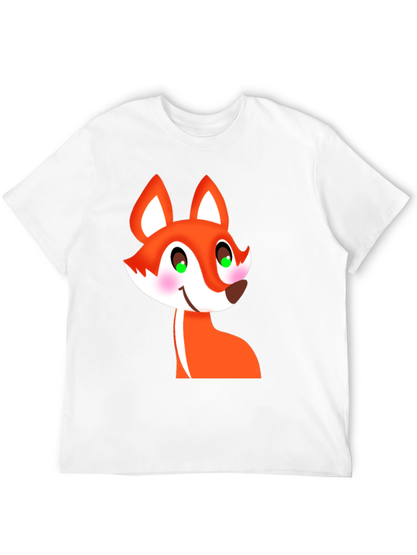 Black Cartoon Fox Graphic Tee - Black T-Shirt view 12