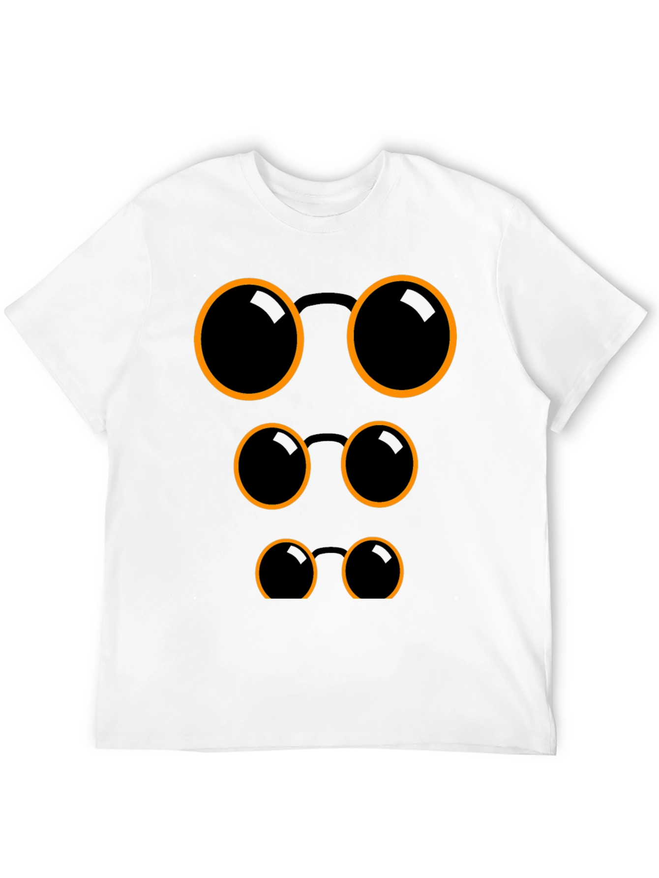 Black Funny Eyeglasses Graphic Black T-Shirt view 12