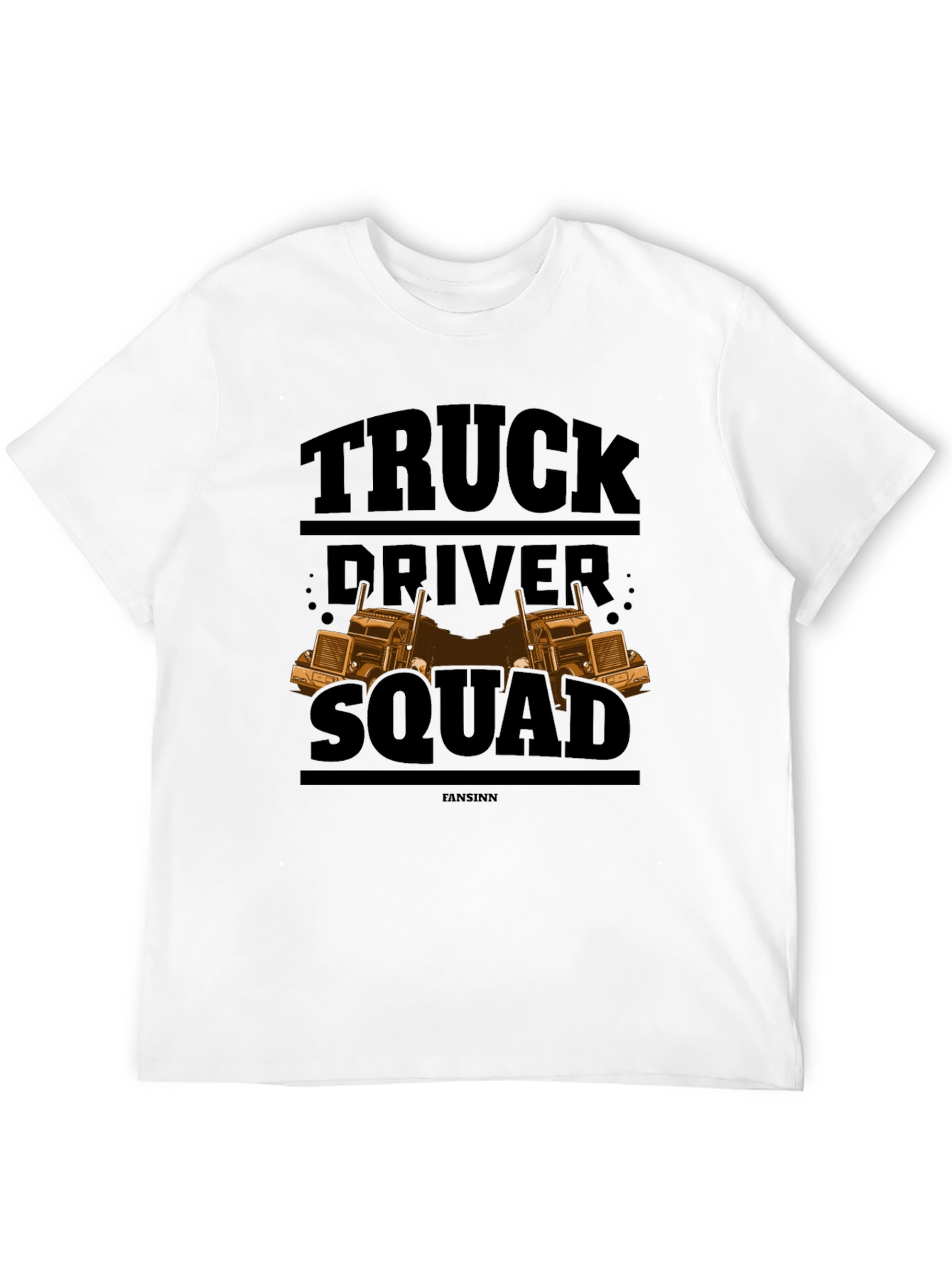 Black Truck Driver Squad Black T-Shirt view 12