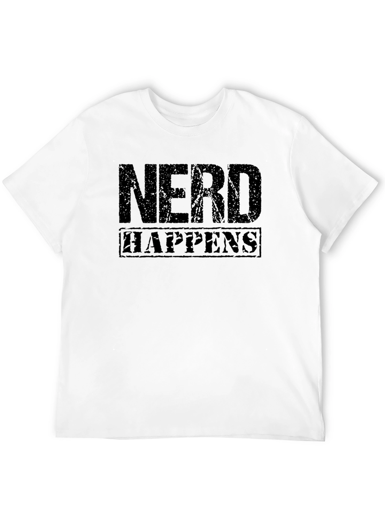 Black Nerd Happens Graphic Tee - Black T-Shirt view 12
