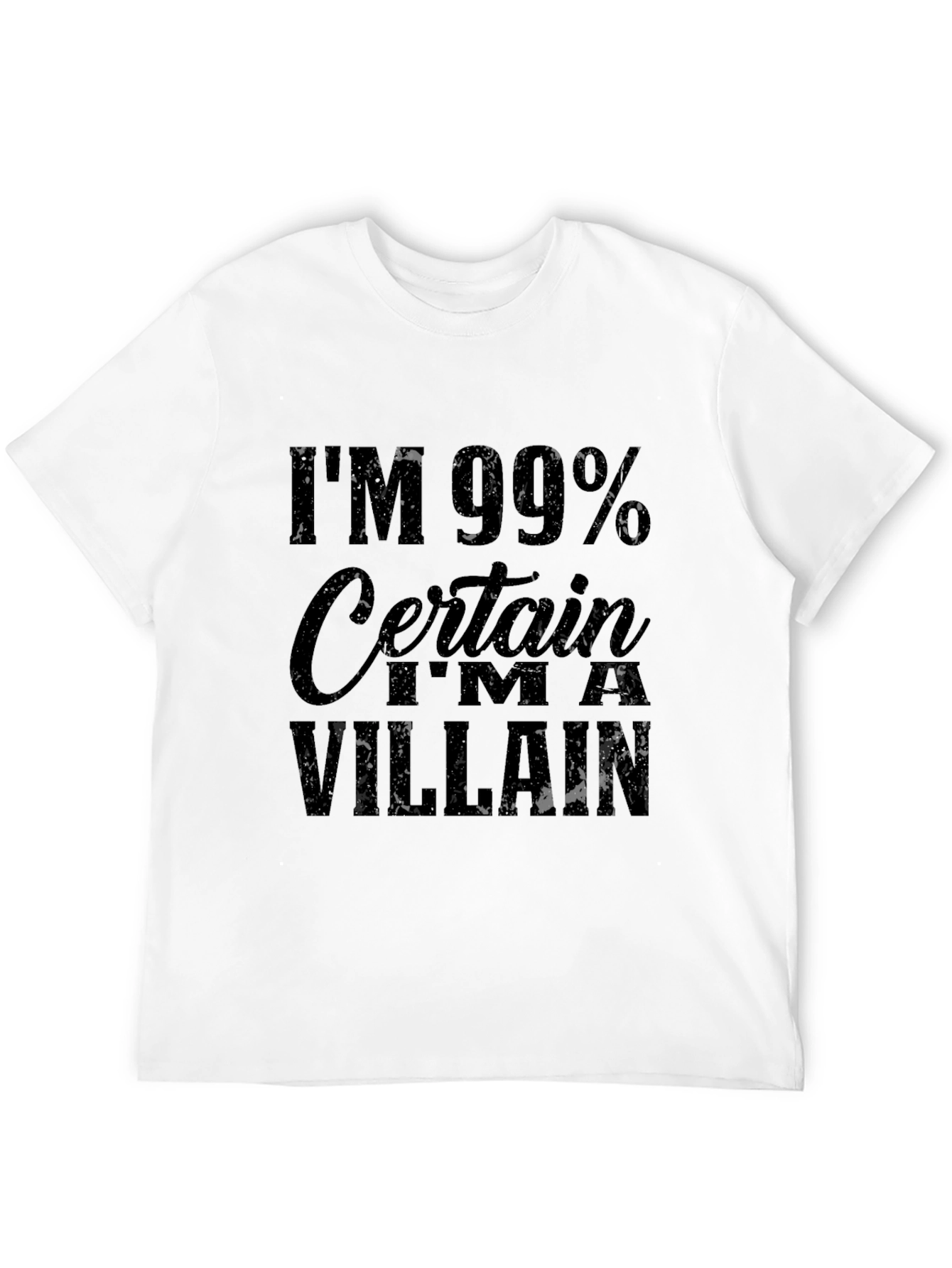 Black 99% Villain T-Shirt: Funny Geek Tee view 12