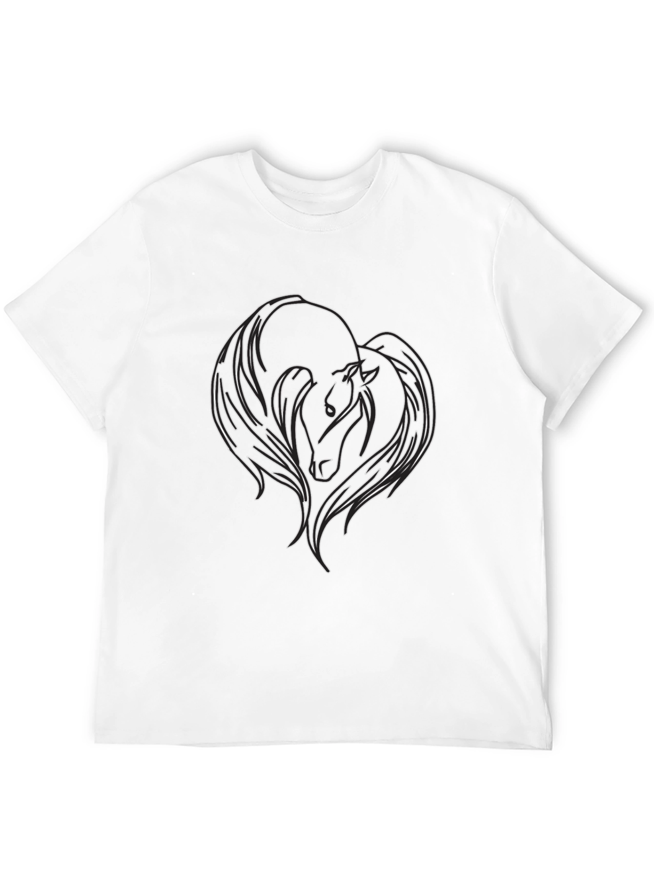 Black Horse Silhouette T-Shirt - Black view 12