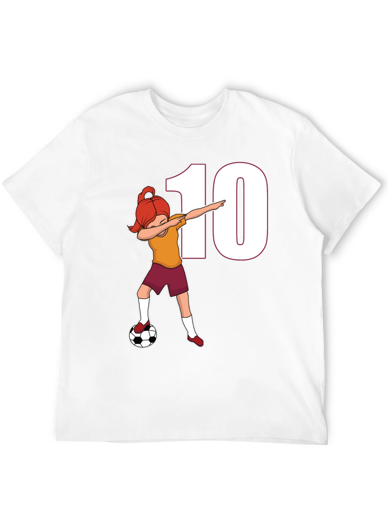 Black Soccer Girl Dab T-Shirt - Number 10 Fan! view 12