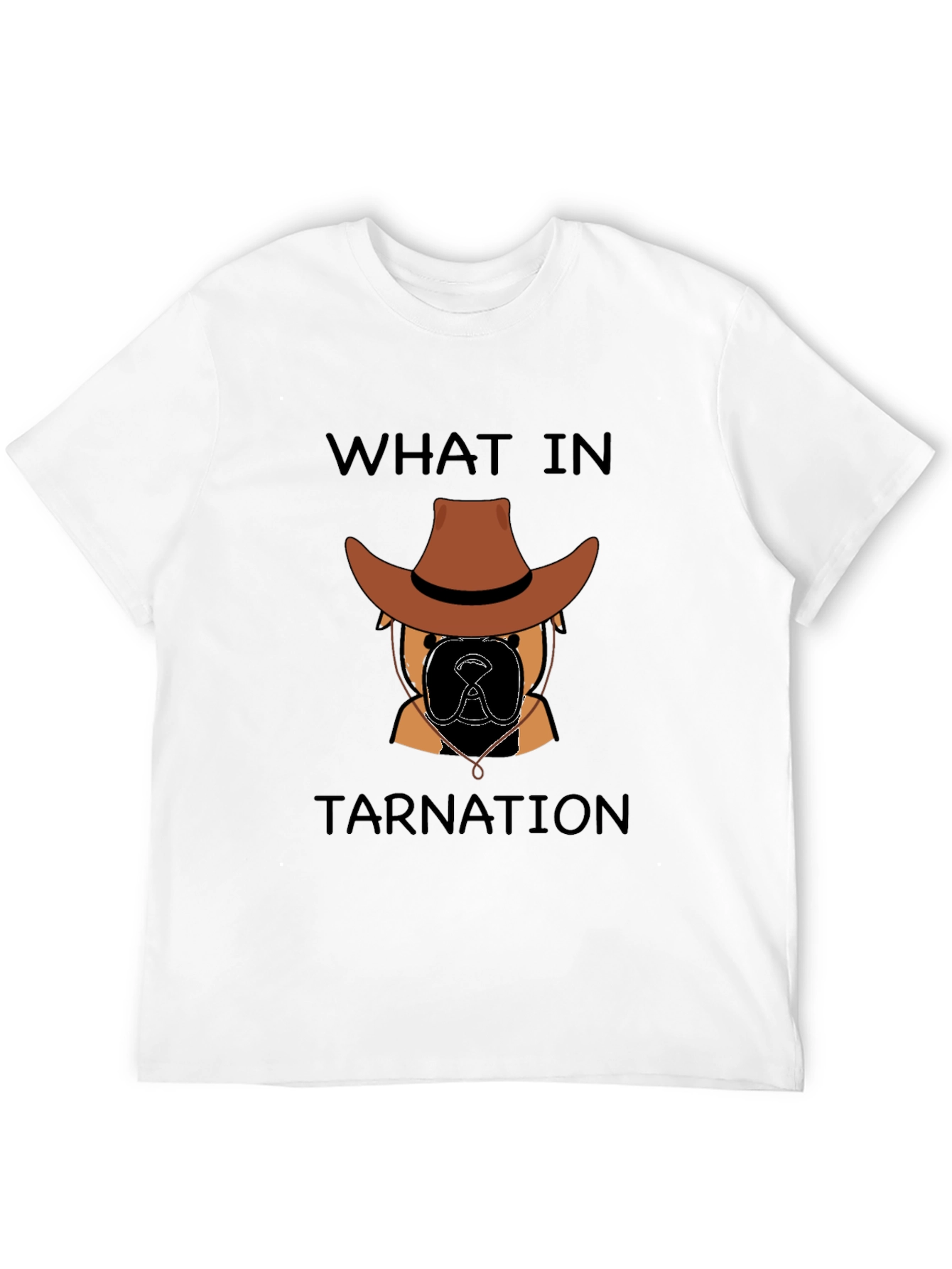 Black What In Tarnation Dog Cowboy T-Shirt view 12