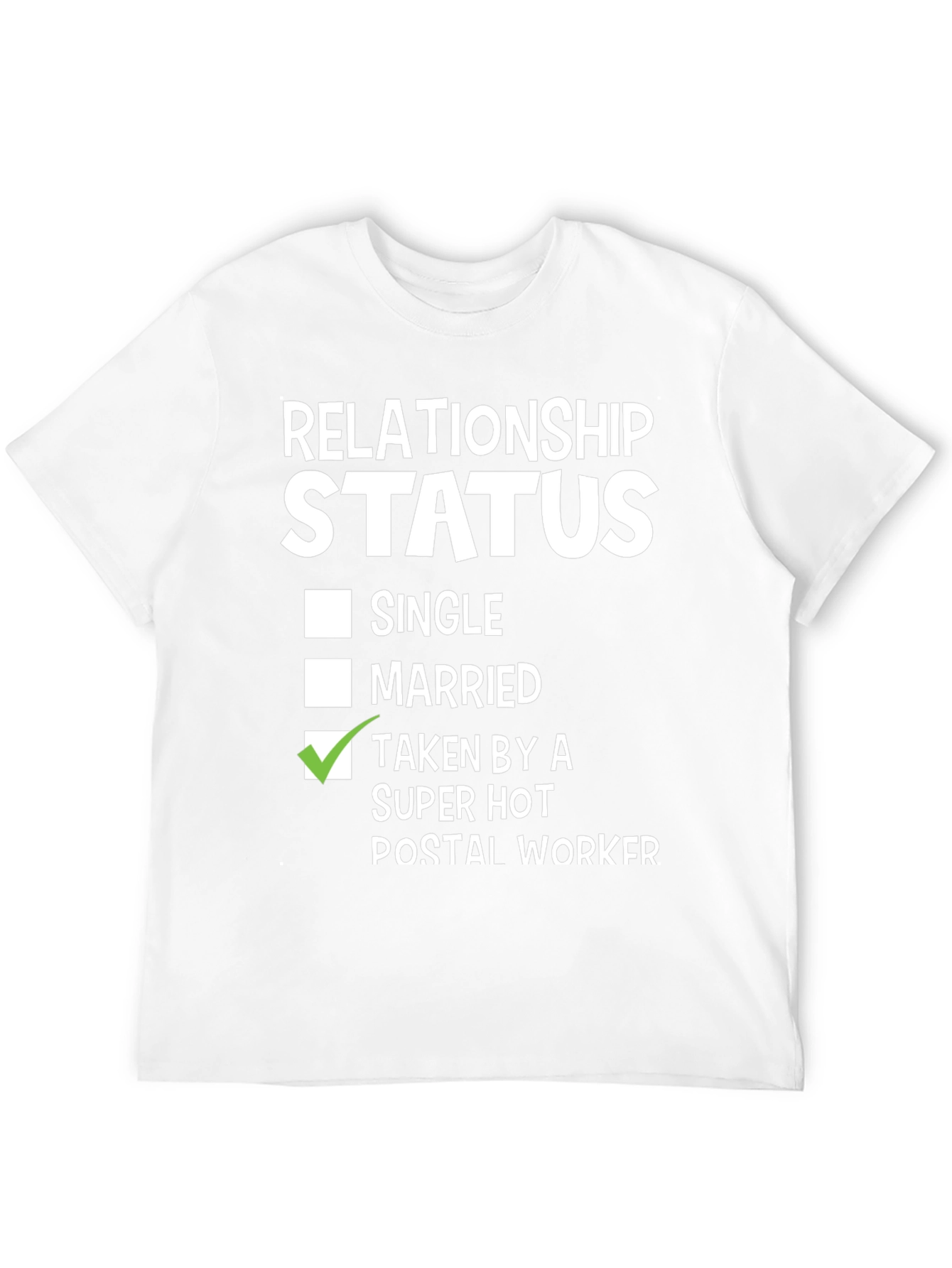 Black Relationship Status Postal Worker T-Shirt view 12