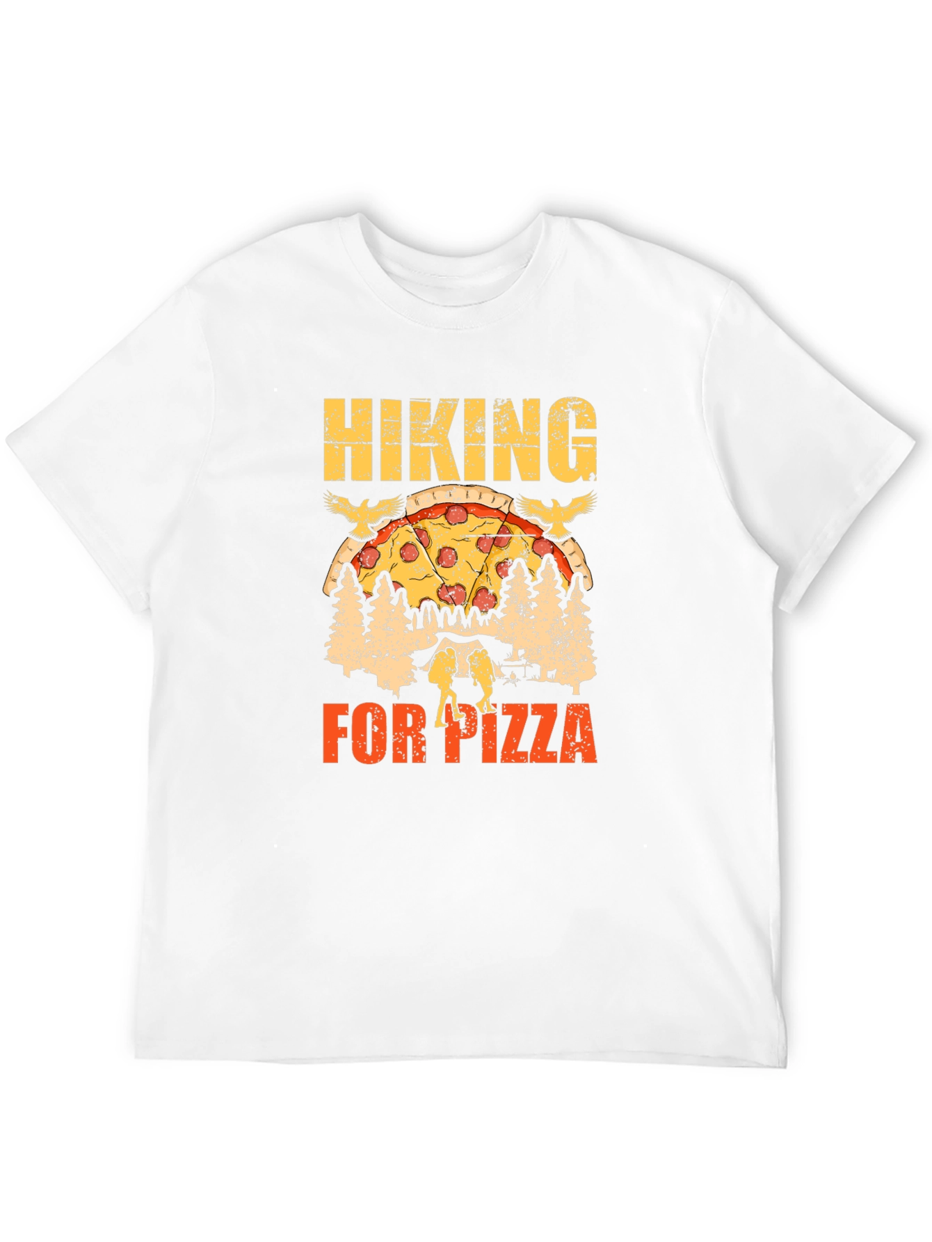 Black Hiking for Pizza Graphic Tee - Unisex view 12