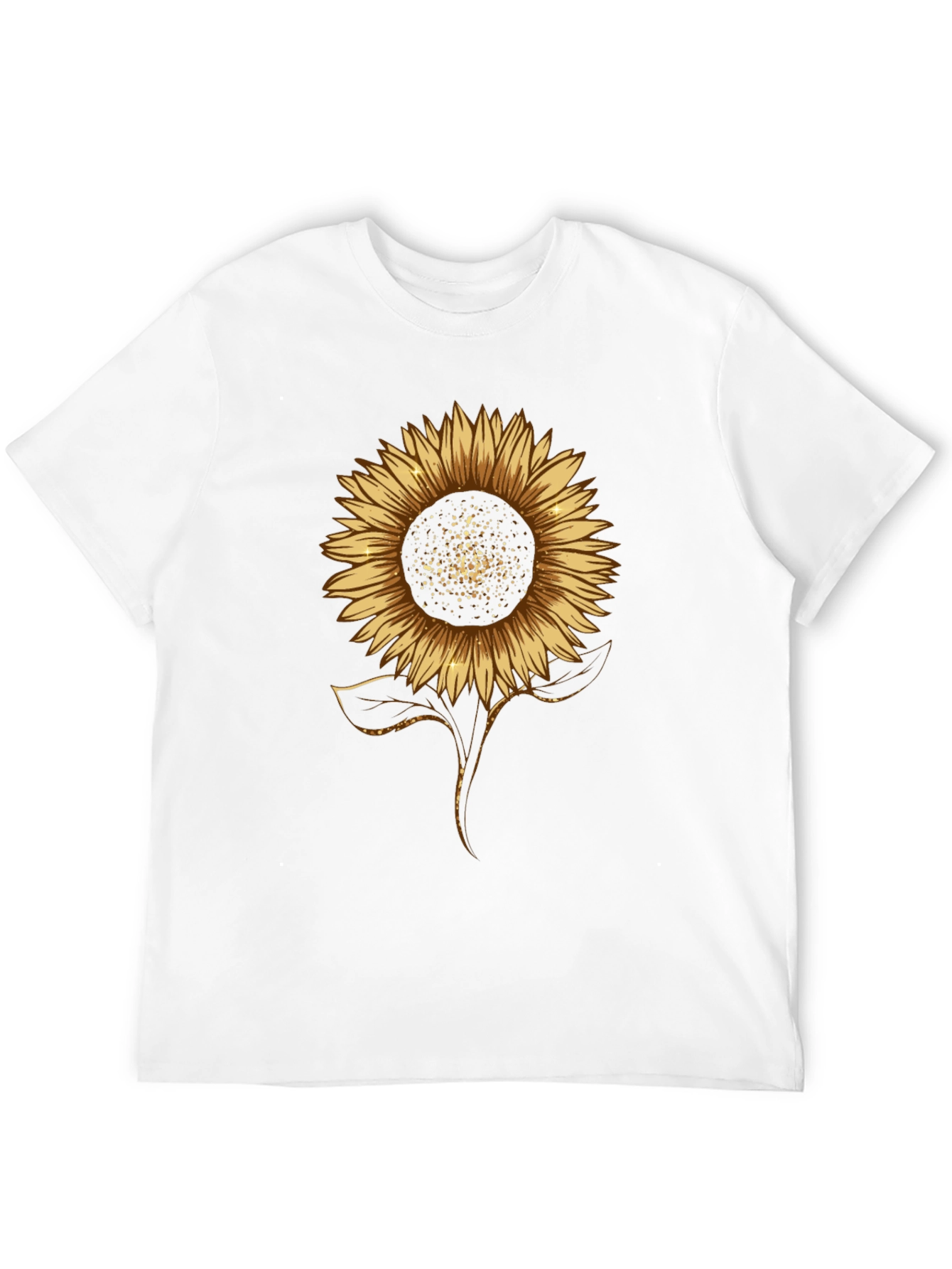 Black Sunflower Graphic Print Black T-Shirt view 12