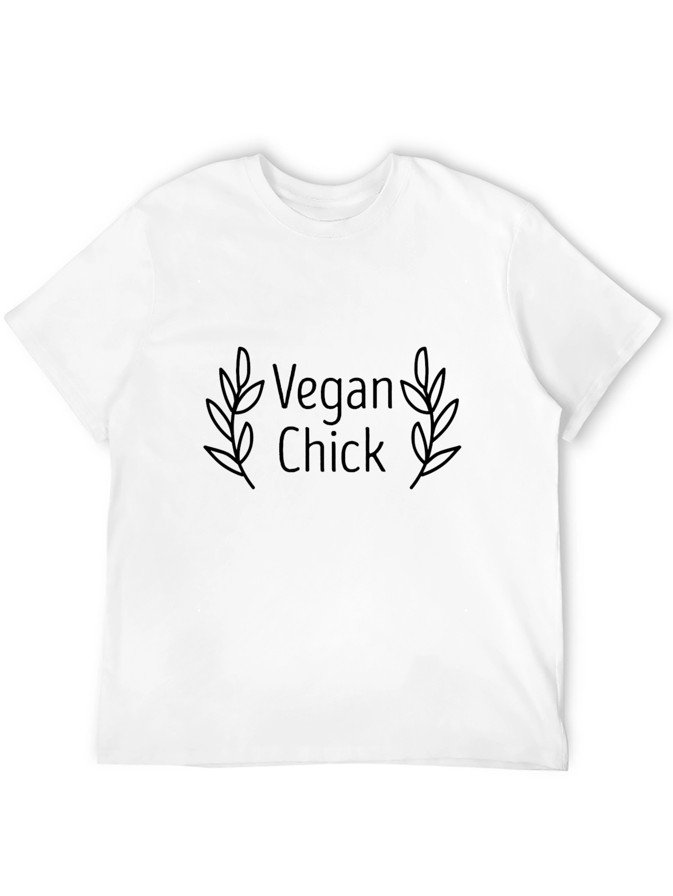 Vegan Chick Tee - Black Graphic T-Shirt - 12