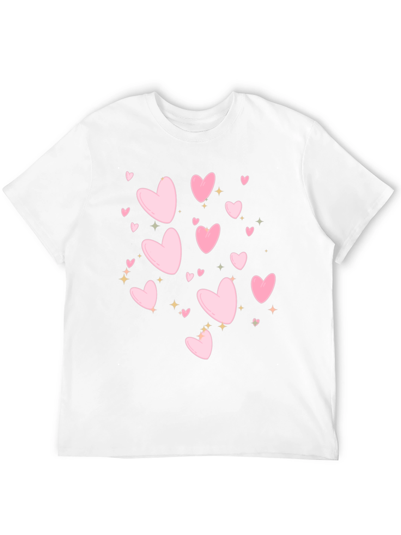 Black Heart Print Black Casual T-Shirt view 12