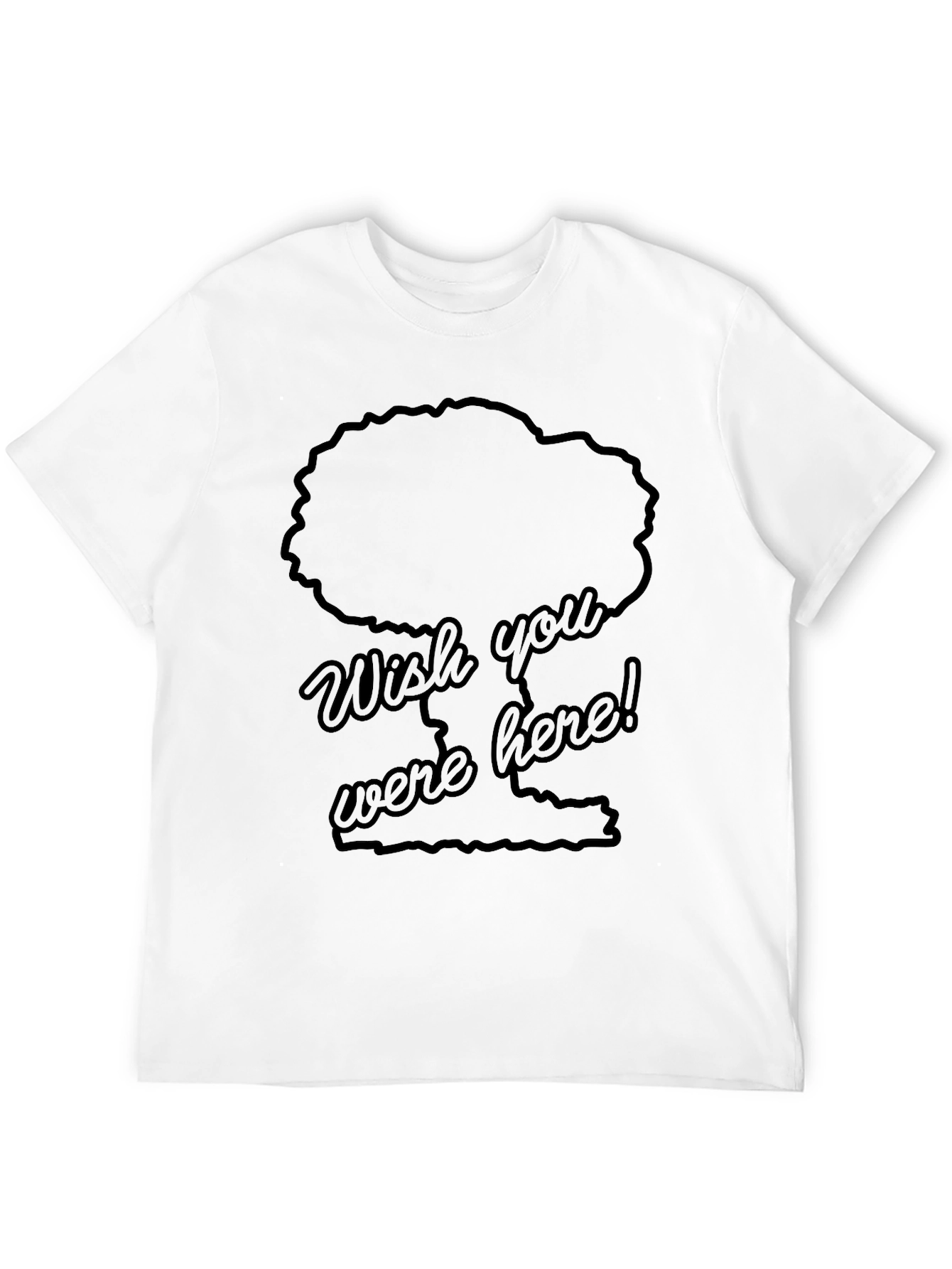 Black Wish You Were Here Graphic Tee view 12