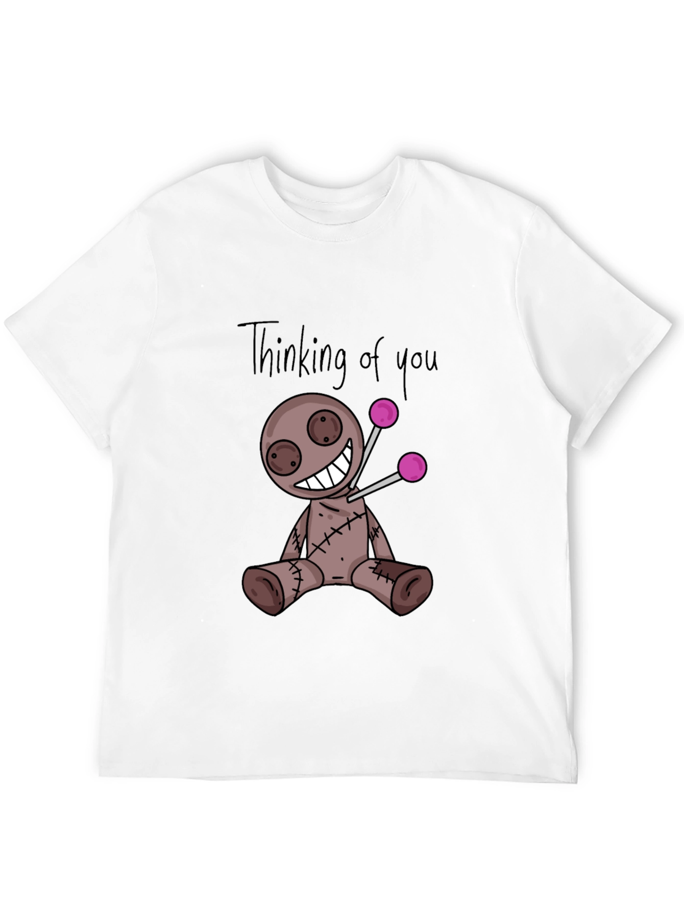 Black Thinking of You Voodoo Doll Black T-Shirt view 12