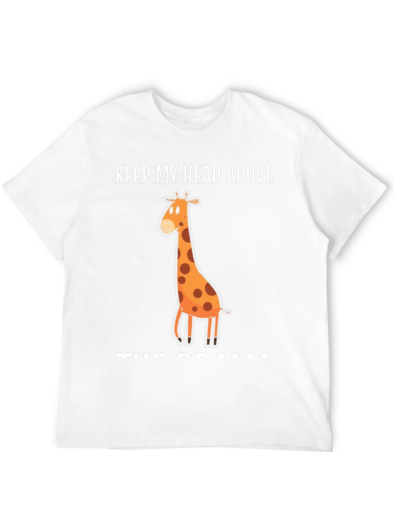 Black Keep My Head Above the Drama Giraffe T-Shirt view 12