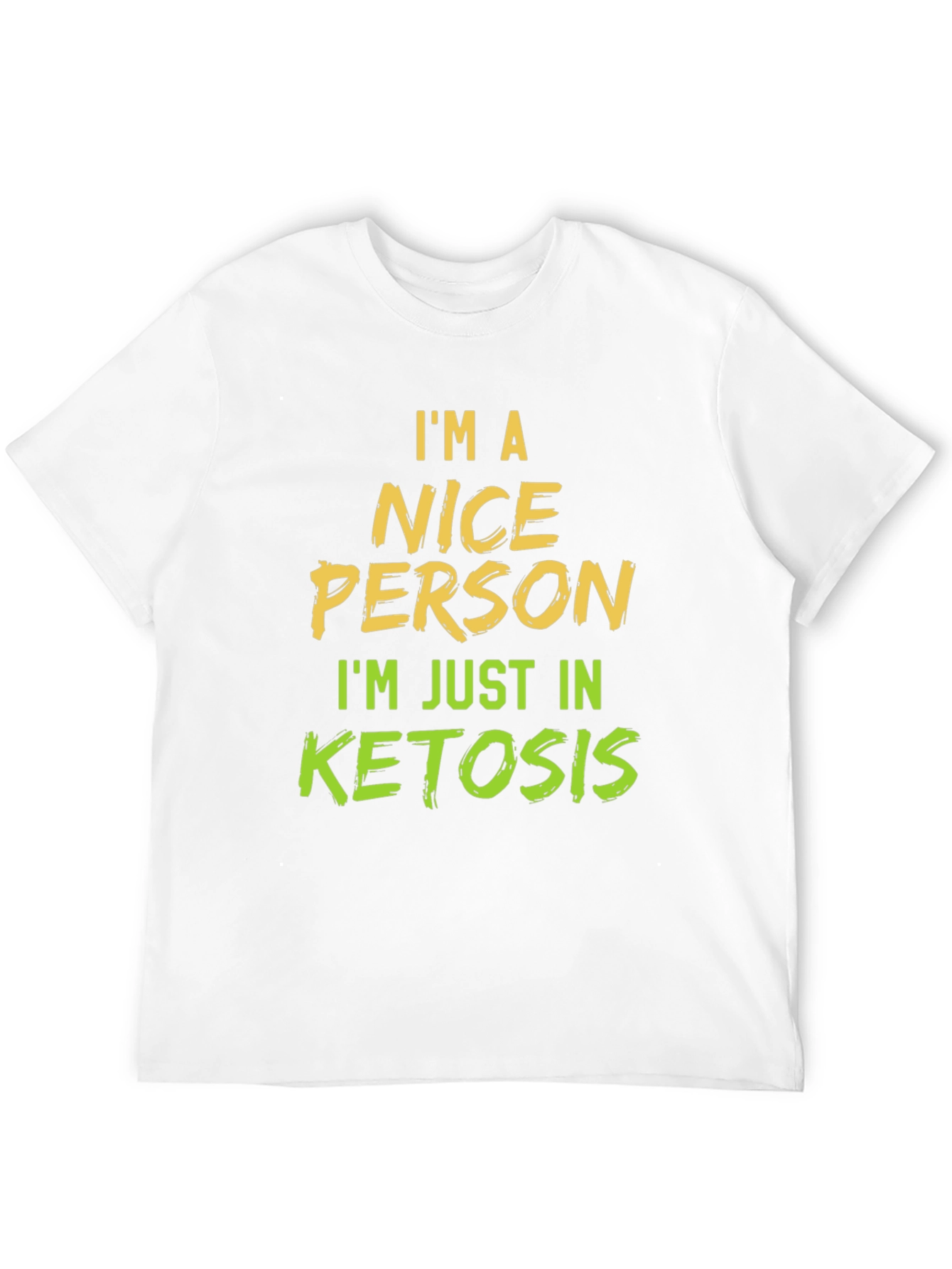 Black I'm a Nice Person in Ketosis Graphic T-Shirt view 12