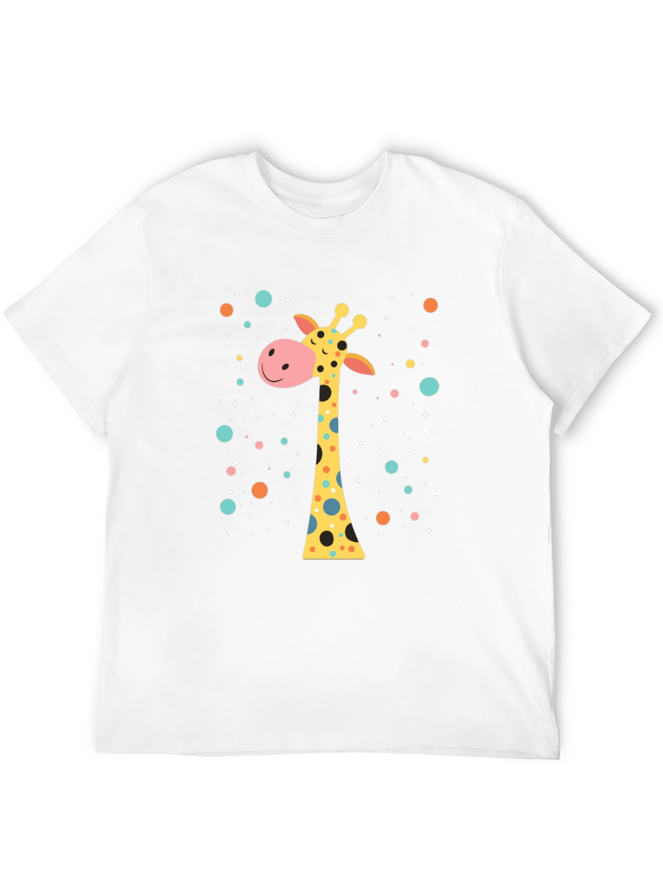 Black Giraffe T-Shirt - Whimsical Cartoon Design view 12