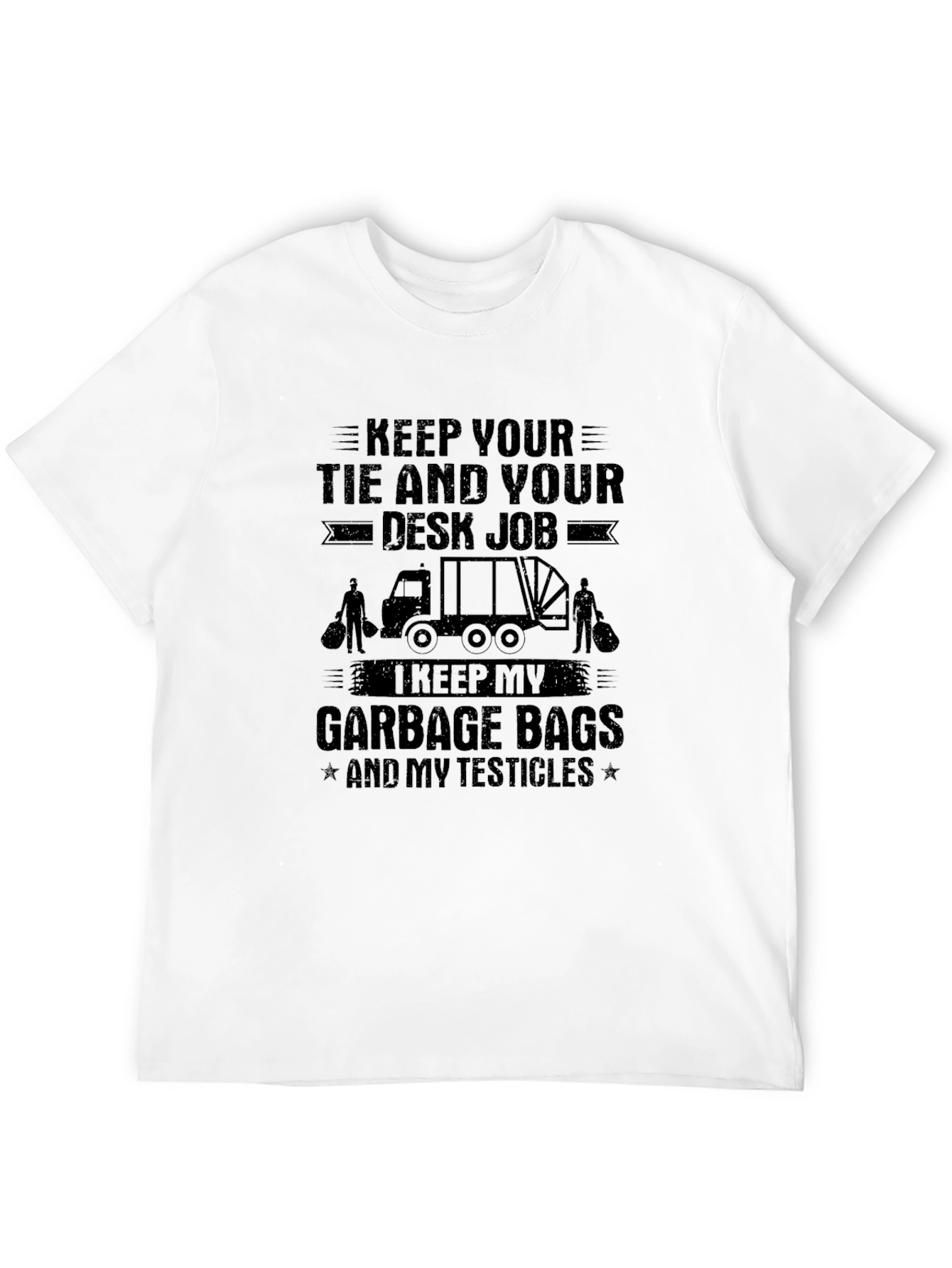 Black Garbage Bags & Testicles T-Shirt view 12