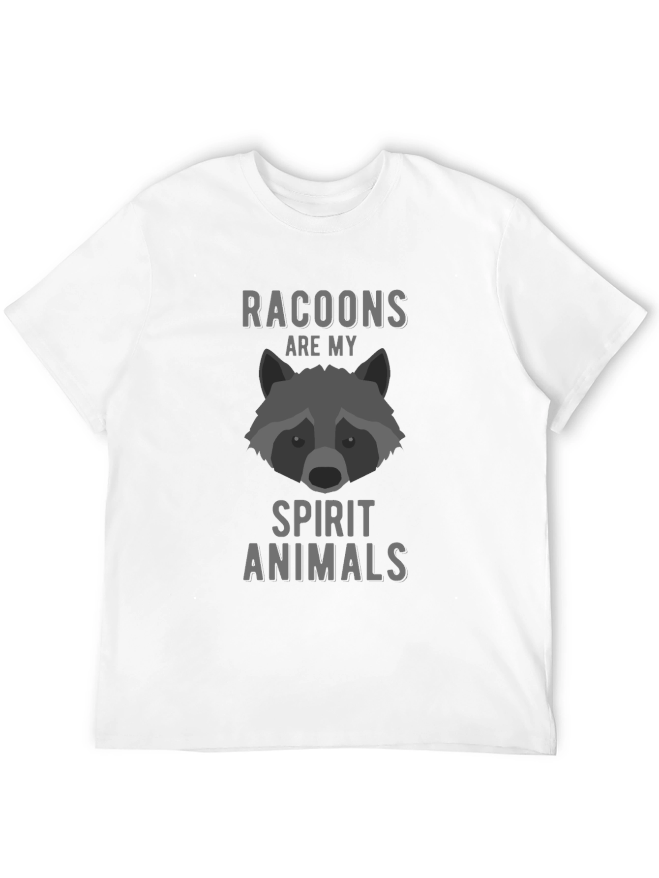 Black Raccoon Spirit Animal Graphic T-Shirt view 12