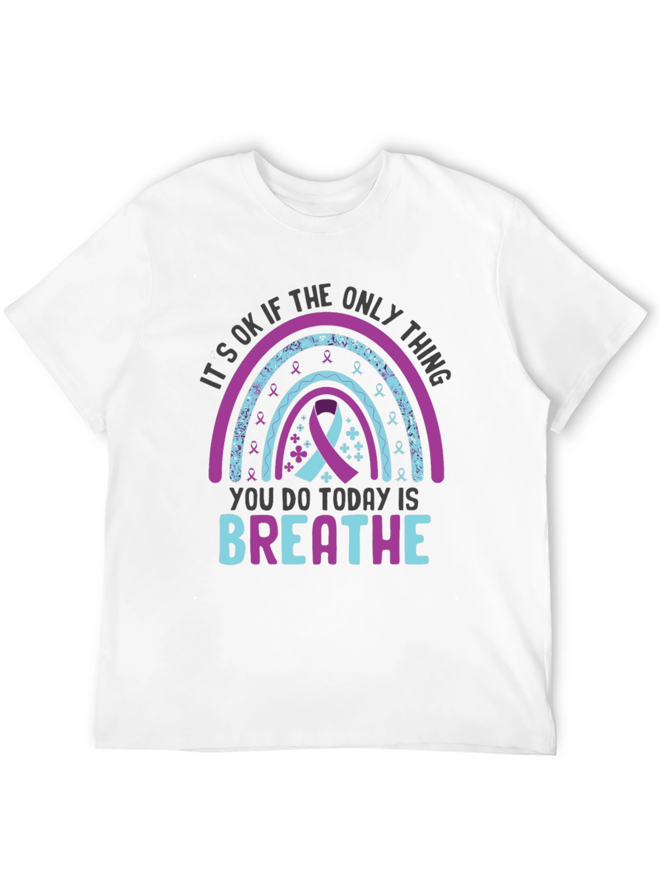 Black It's OK Breathe Graphic Tee view 12