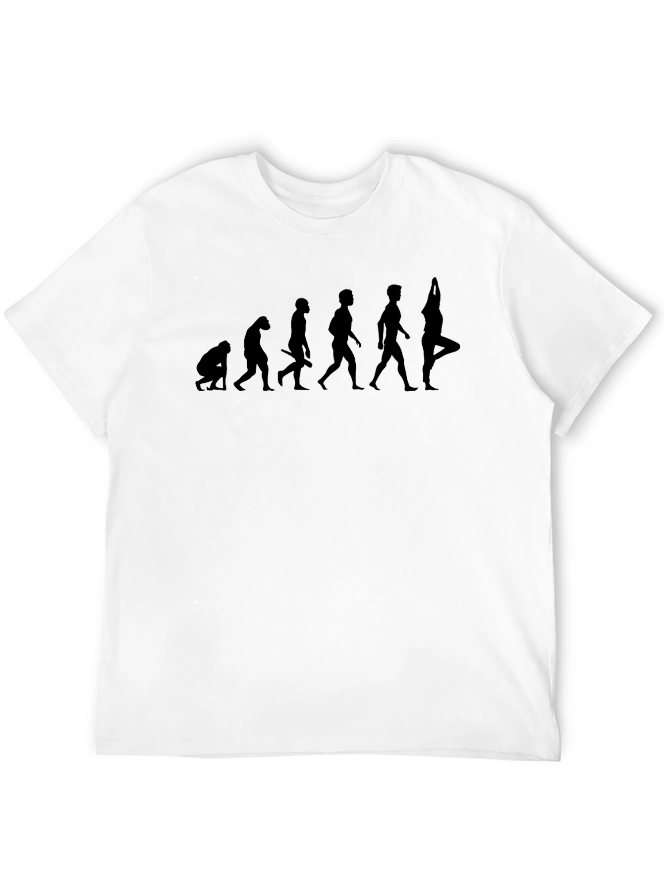 Black Yoga Evolution T-Shirt - Black Cotton Tee view 12