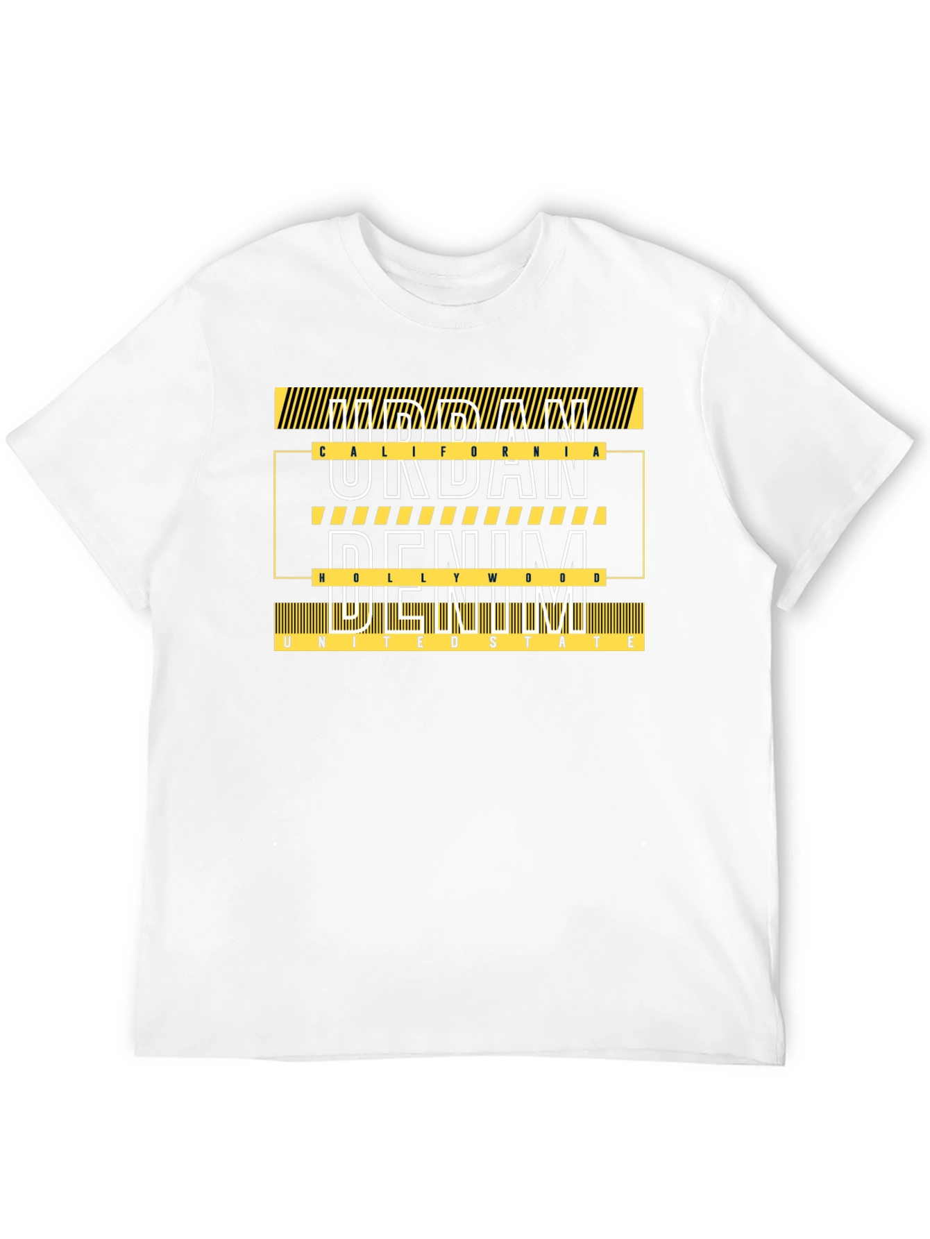 Black Urban Denim Graphic Tee - Black view 12