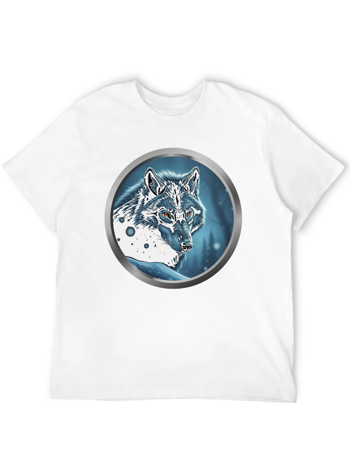 Black Wolf Portrait Graphic Tee - Sleek Black view 12