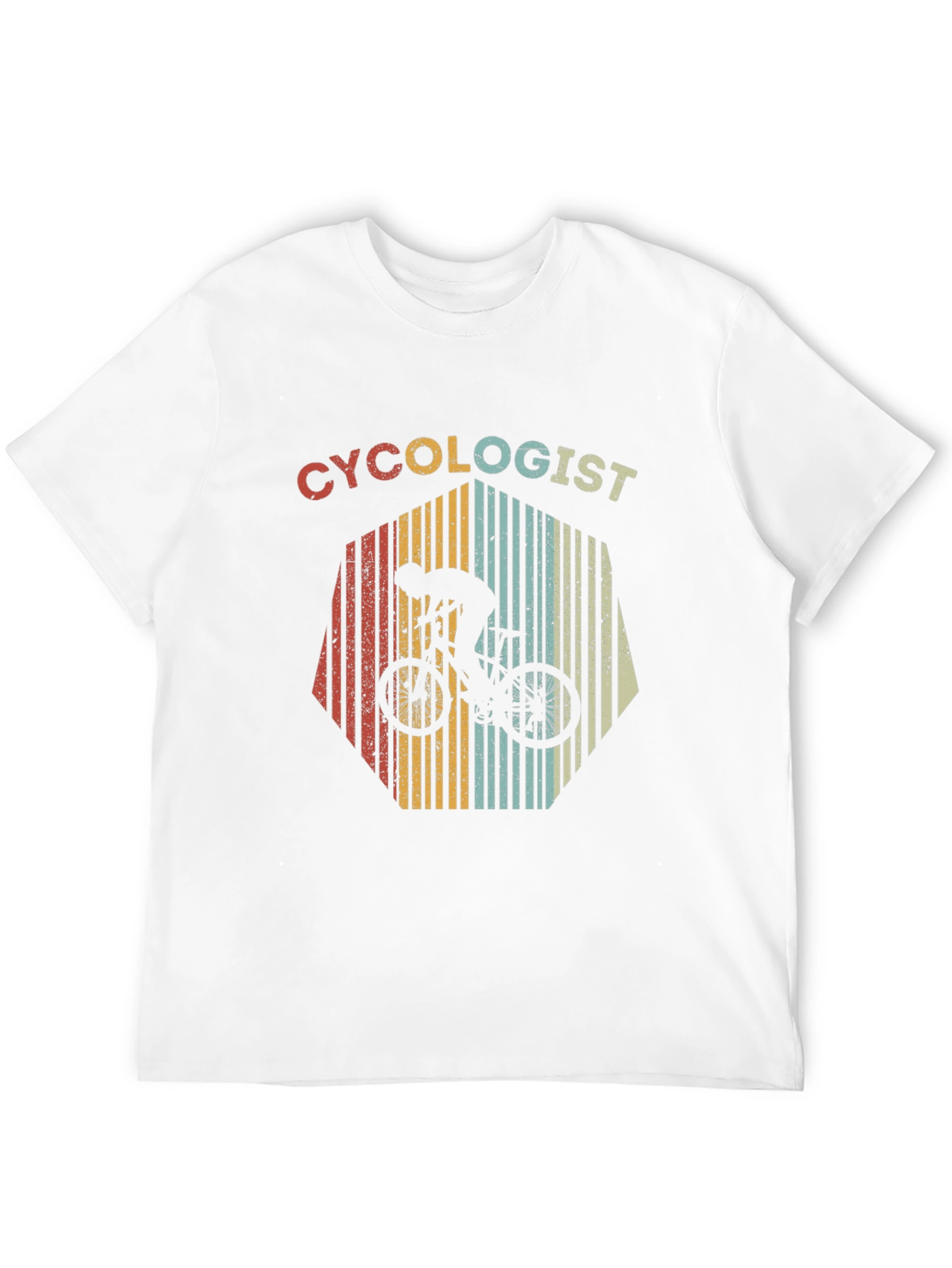 Black Retro Cycologist T-Shirt - Cycling Enthusiast Apparel view 12
