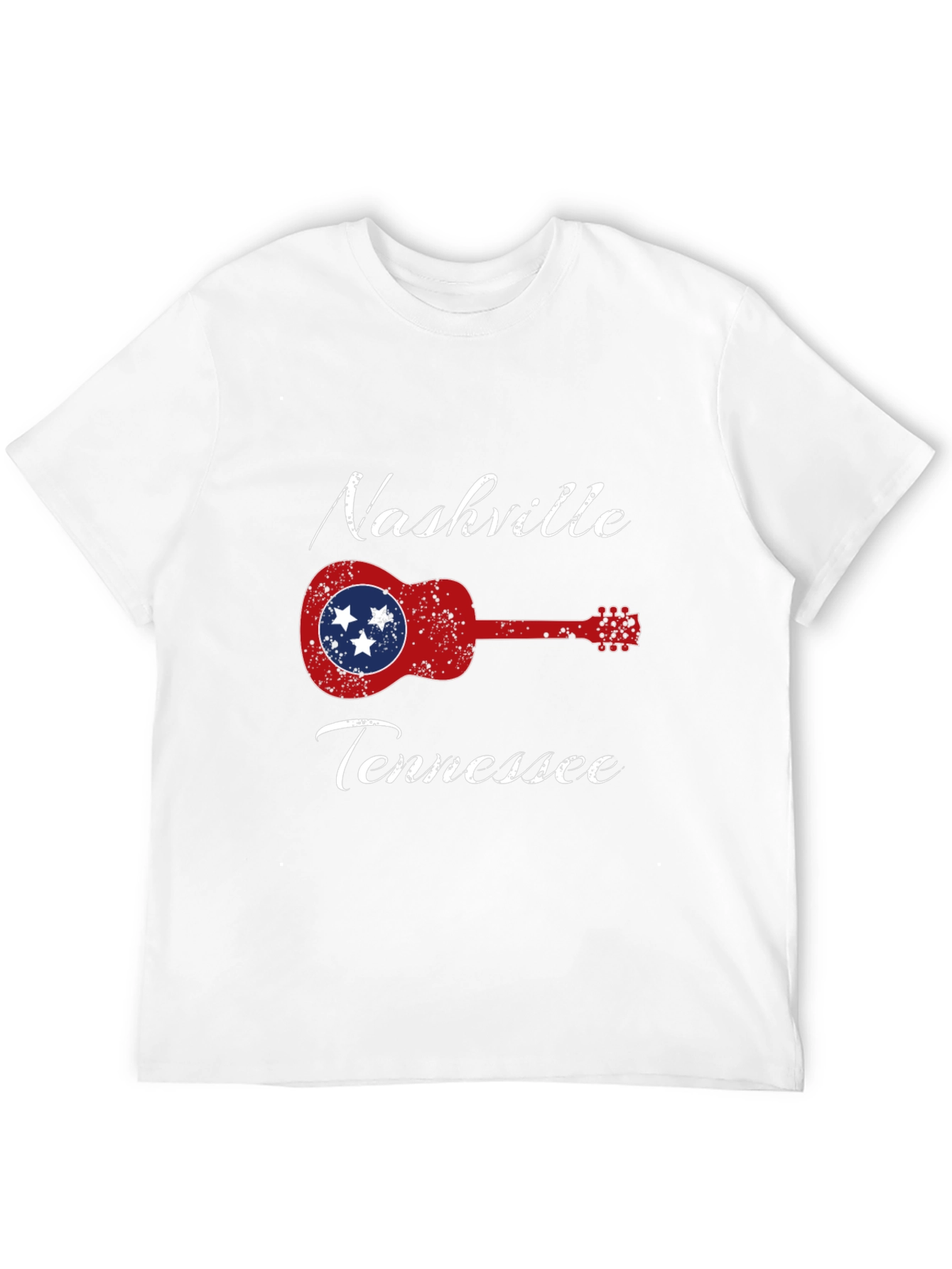 Black Nashville Tennessee Guitar T-Shirt view 12