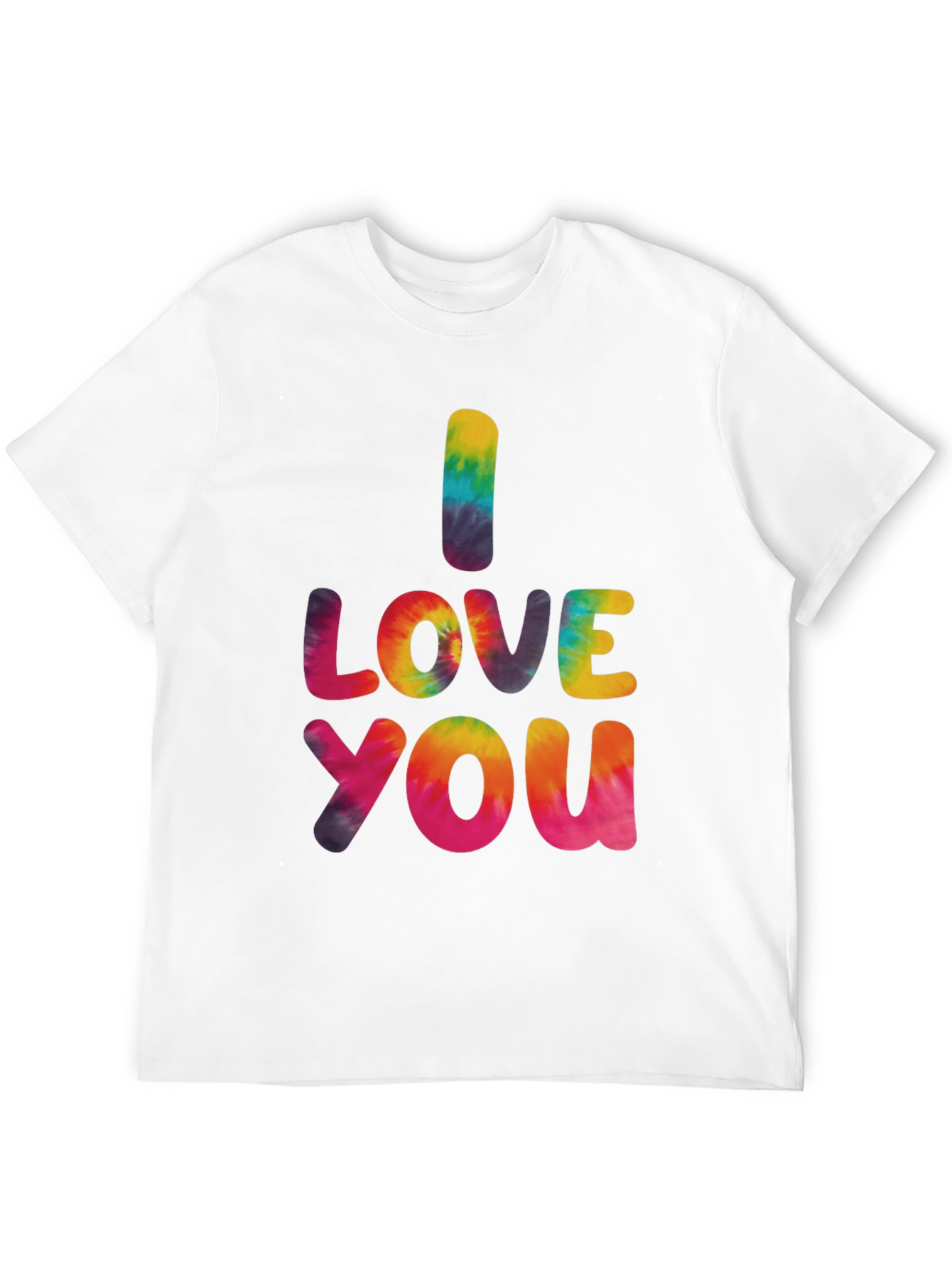 Black I Love You Tie Dye Graphic Tee - Black view 12