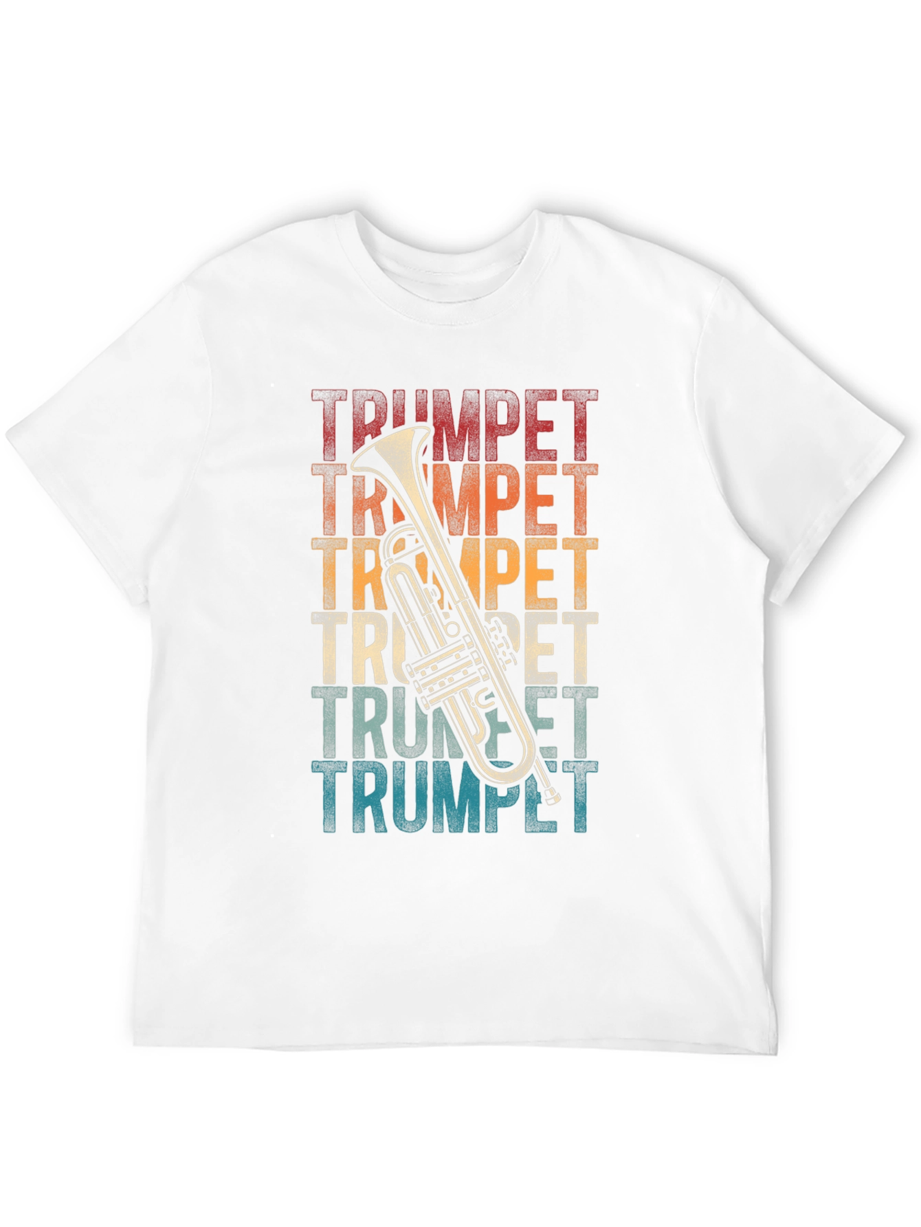 Black Retro Trumpet T-Shirt - Vintage Style Musical Tee view 12