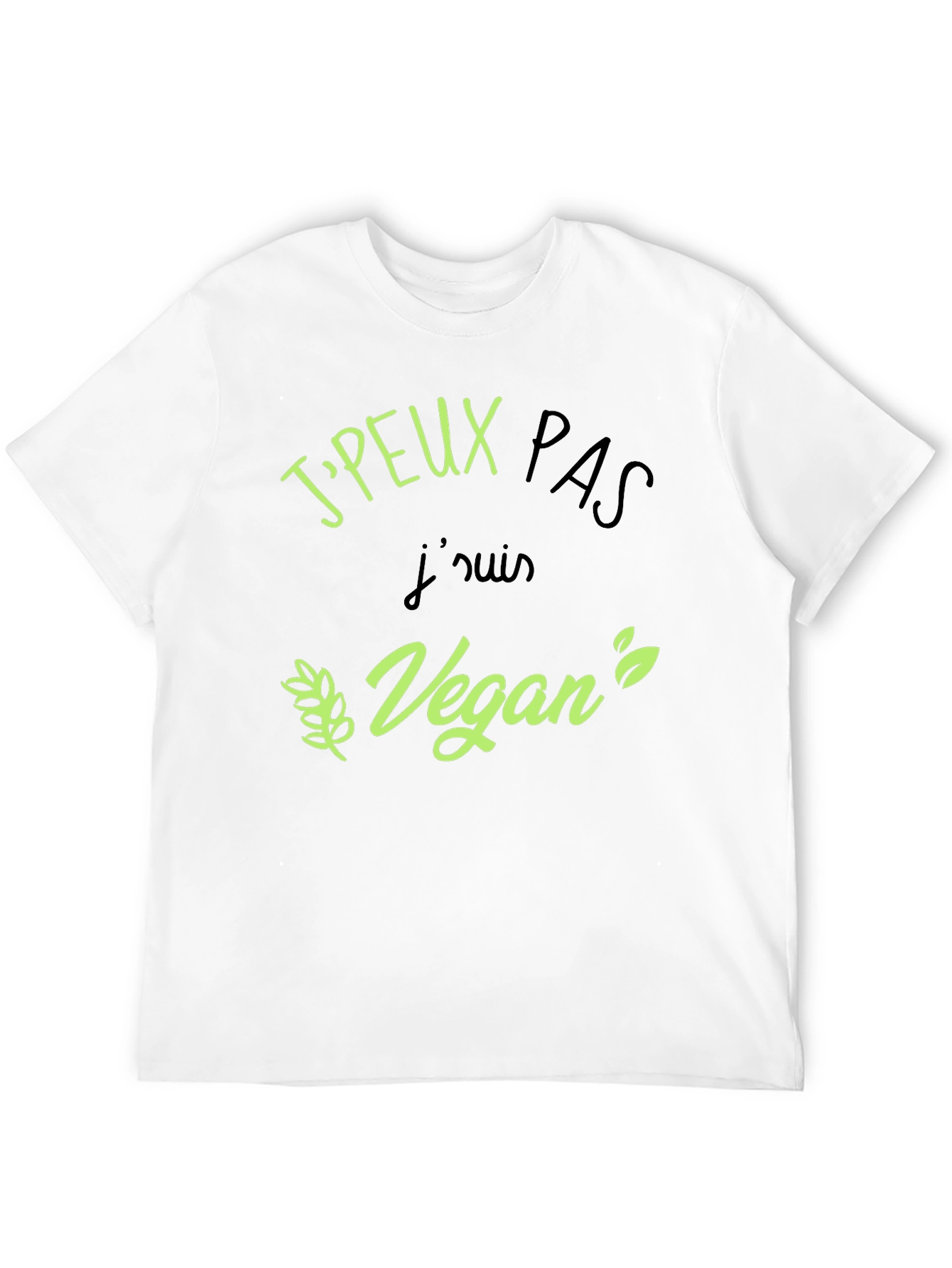 Black Vegan Statement Black T-Shirt view 12